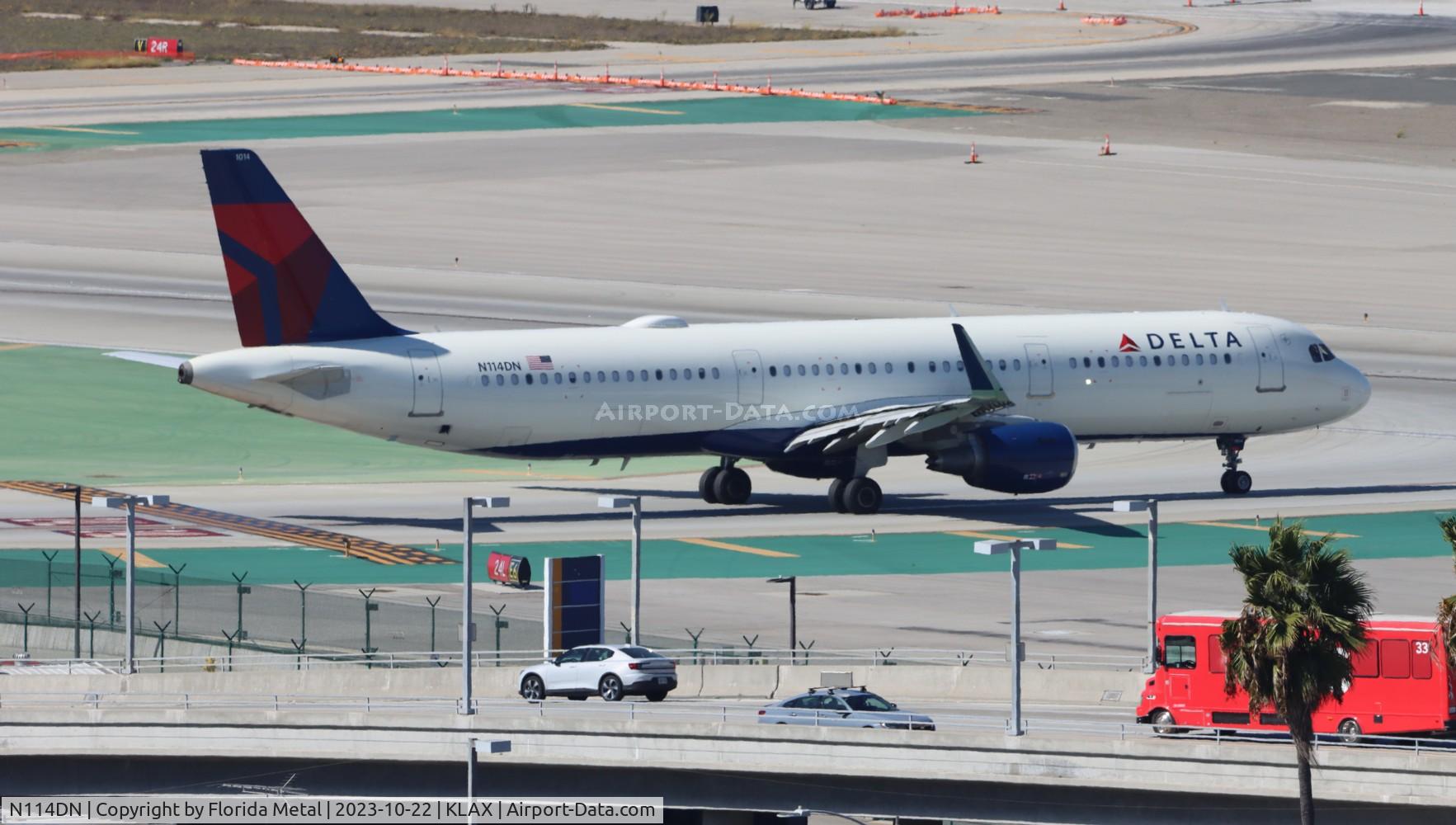 N114DN, 2021 Airbus A321-211 C/N 10122, DAL A321 zx LAX-DTW