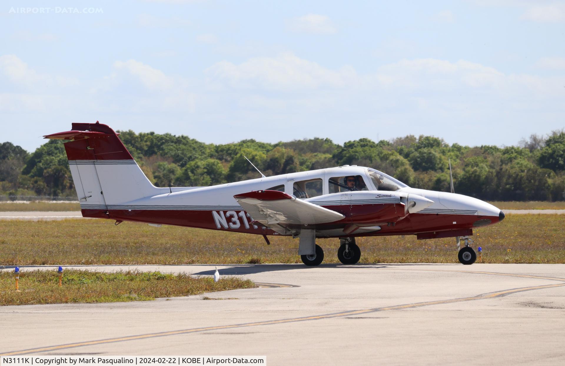 N3111K, 2007 Piper PA-44-180 Seminole C/N 4496240, Piper PA-44-180