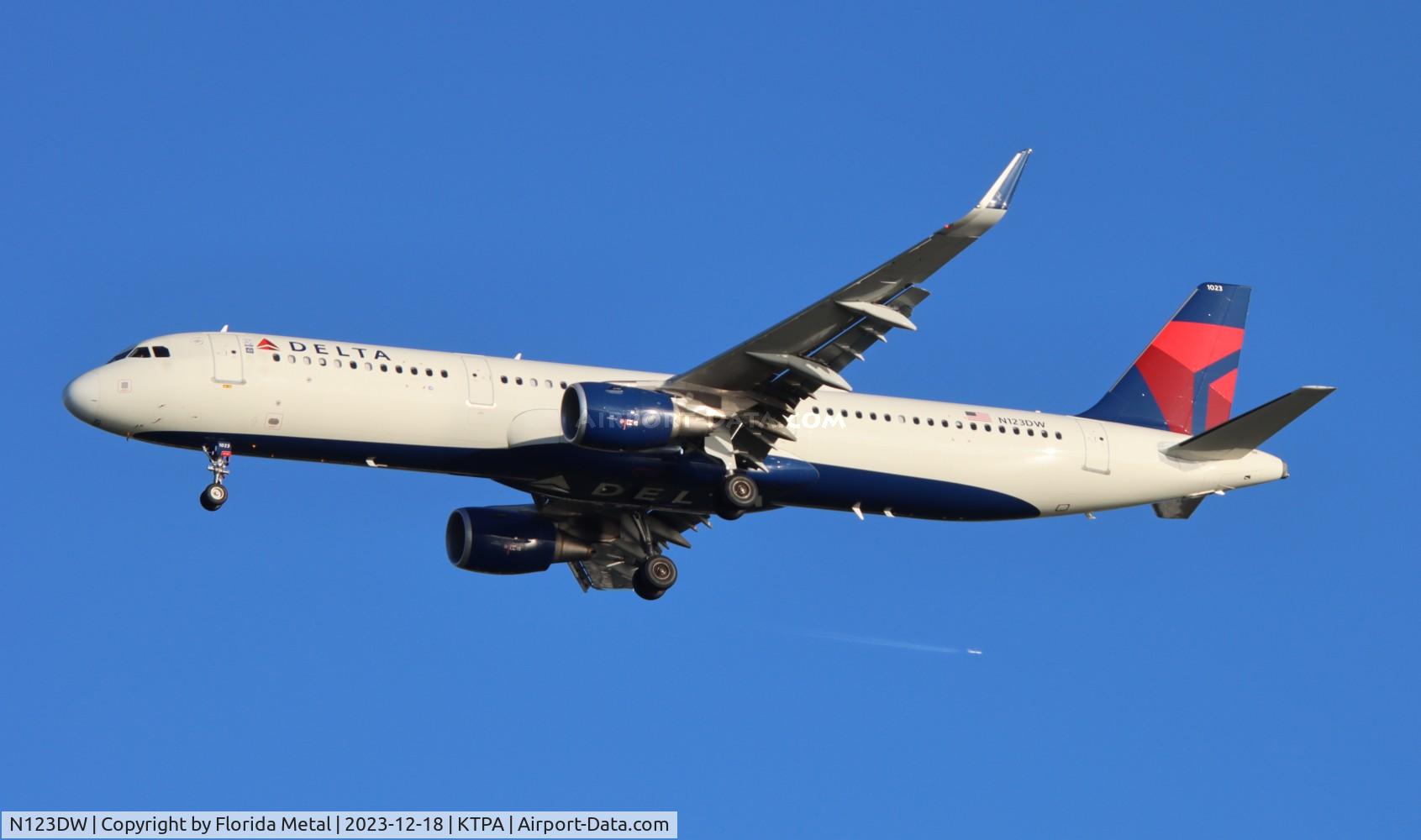 N123DW, 2021 Airbus A321-211 C/N 10234, DAL A321 zx MSP-TPA