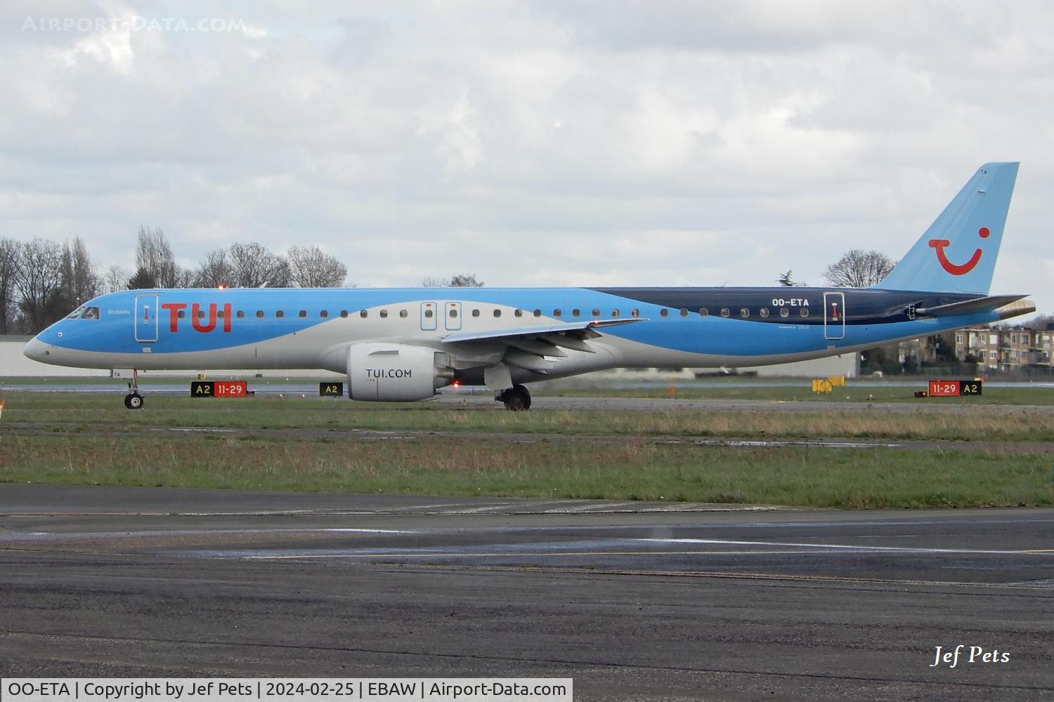 OO-ETA, 2020 Embraer E195-E2 (ERJ-190-400STD) C/N 19020042, OO-ETA at Antwerp Airport.