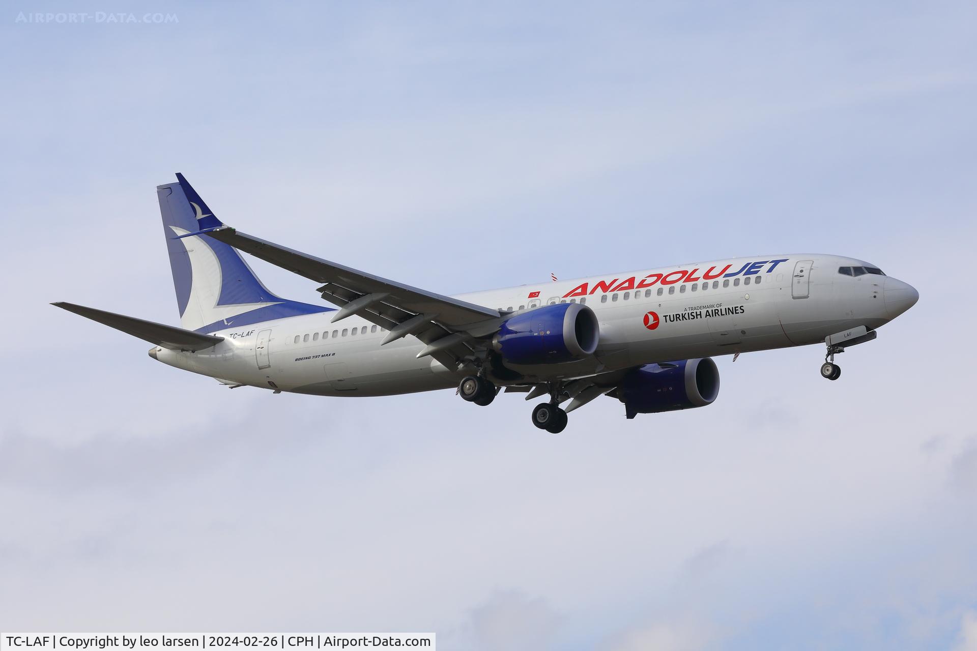 TC-LAF, 2022 Boeing 737-8-MAX C/N 65741, Copenhagen 26.2.2024