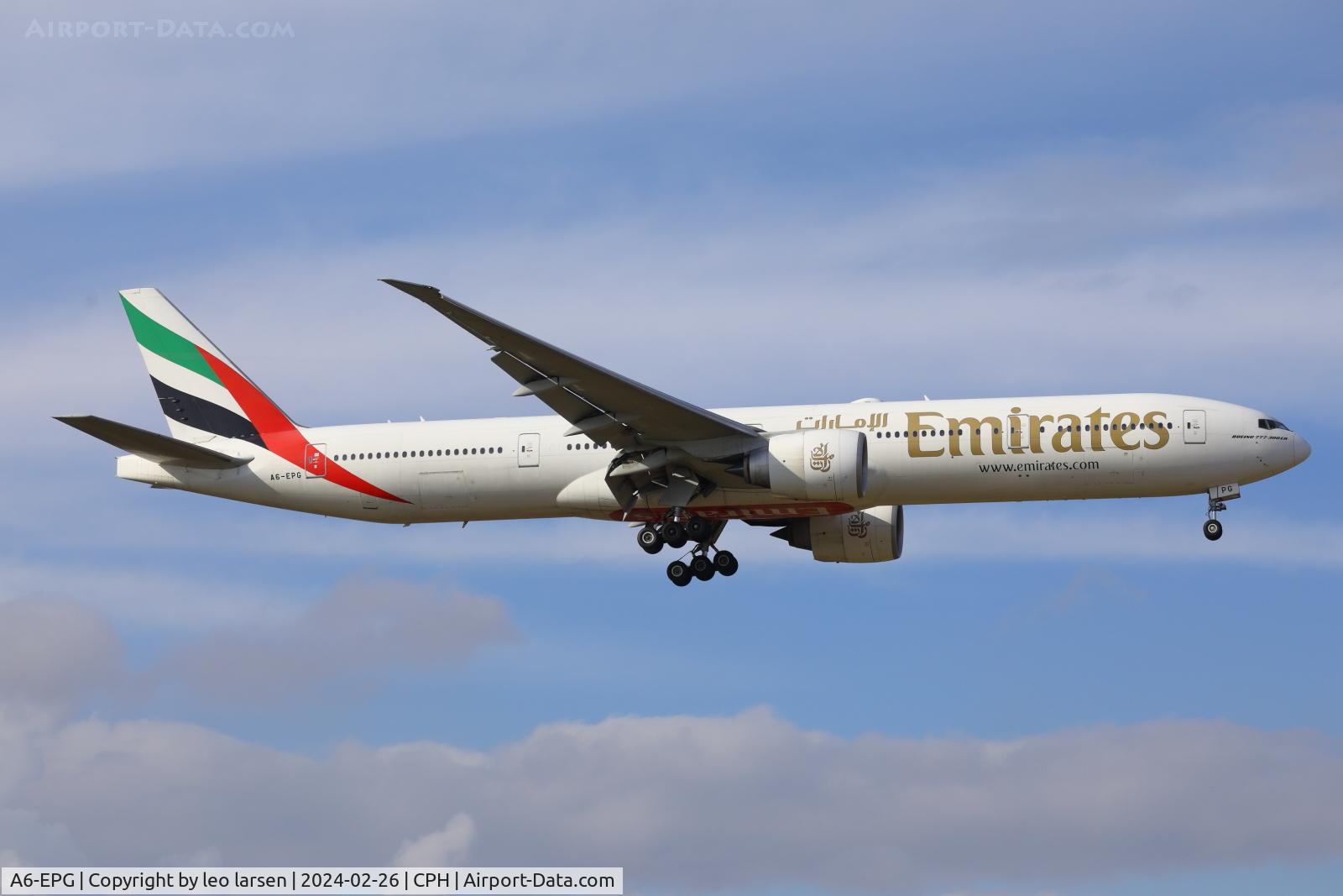 A6-EPG, 2015 Boeing 777-31H/ER C/N 42326, Copenhagen 26.2.2024
