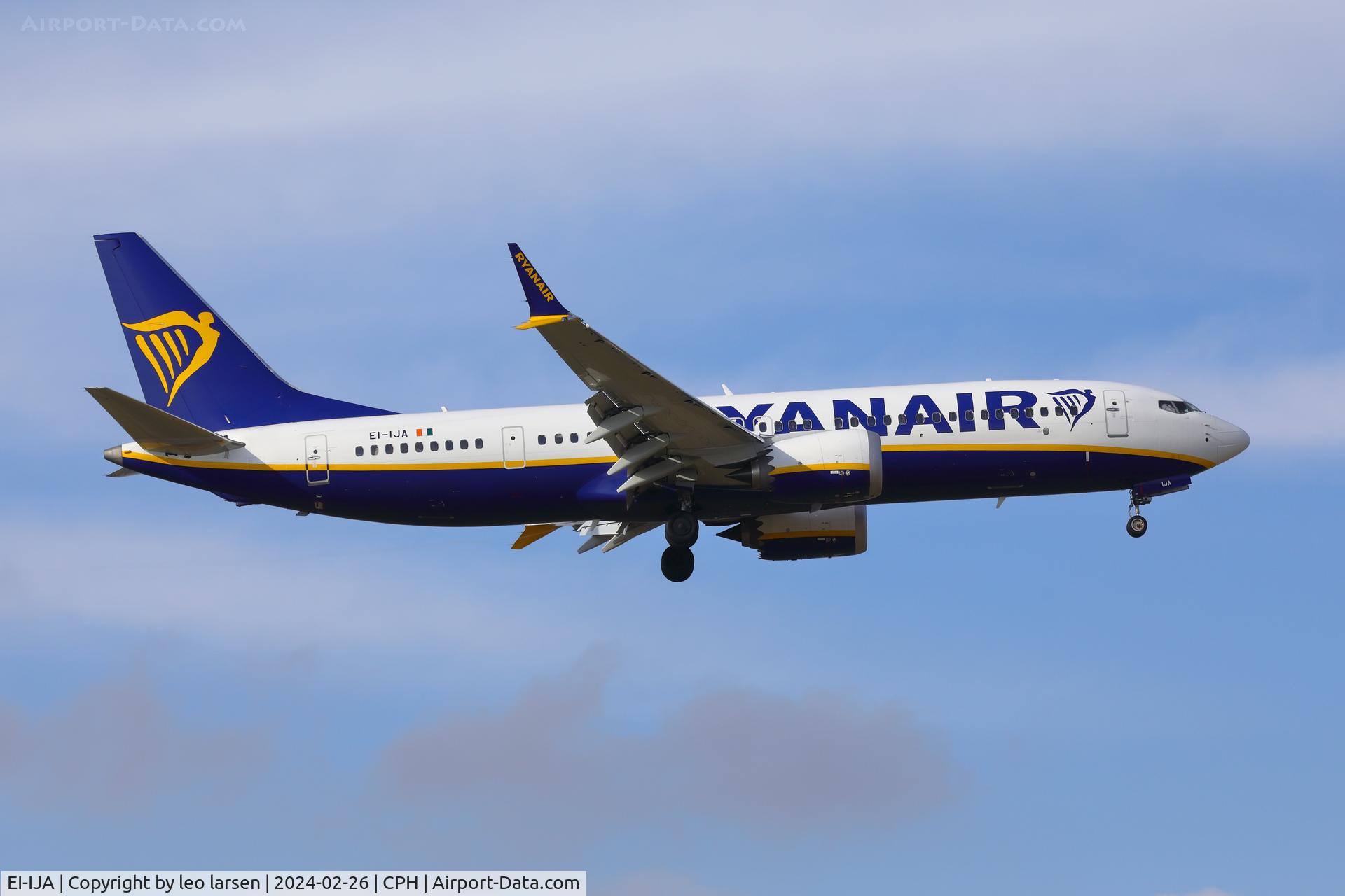 EI-IJA, 2023 Boeing 737-8-200 MAX C/N 62367, Copenhagen 26.2.2024
