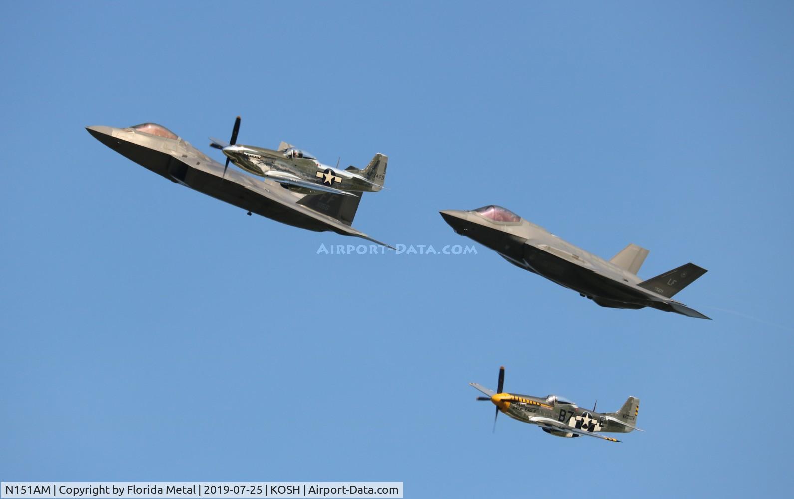 N151AM, 1944 North American P-51D Mustang C/N 122-39879, 4 ship heritage flight zx