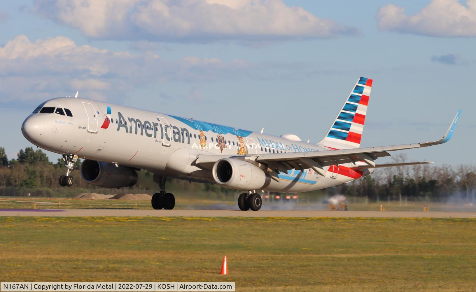 N167AN, 2016 Airbus A321-231 C/N 7013, AAL A321 Valor zx DCA-OSH