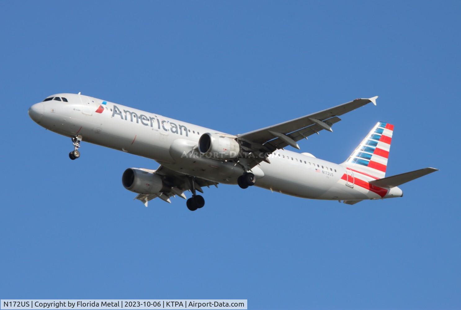N172US, 2001 Airbus A321-211 C/N 1472, AAL A321 zx CLT-TPA