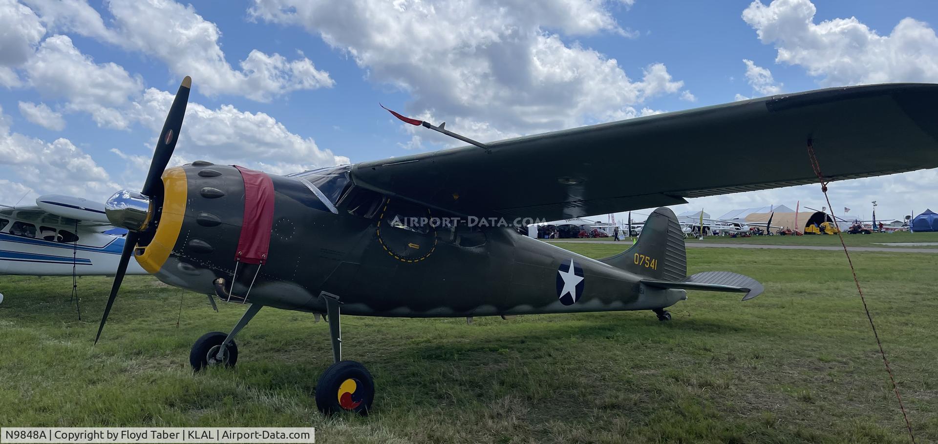 N9848A, 1950 Cessna 190 C/N 7541, SUN N FUN 2022