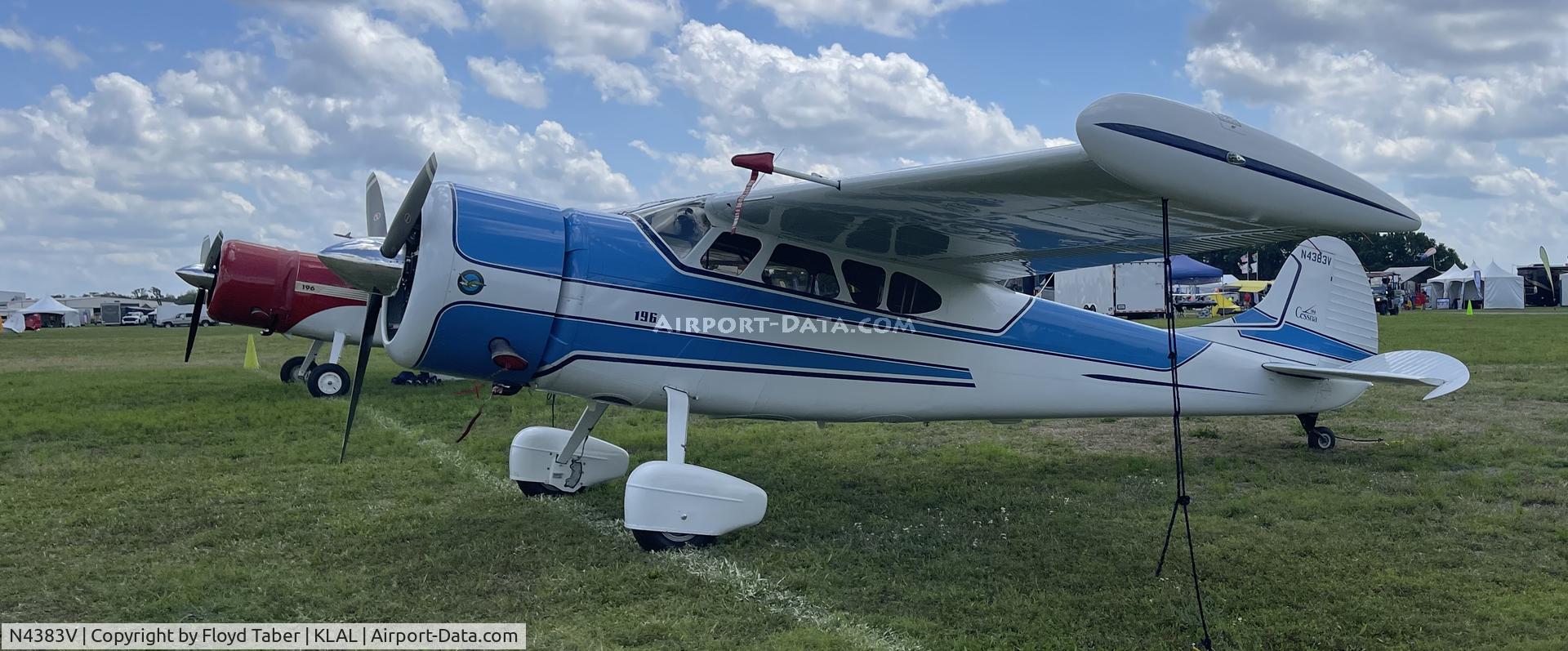 N4383V, 1949 Cessna 195 C/N 7305, SUN N FUN 2022