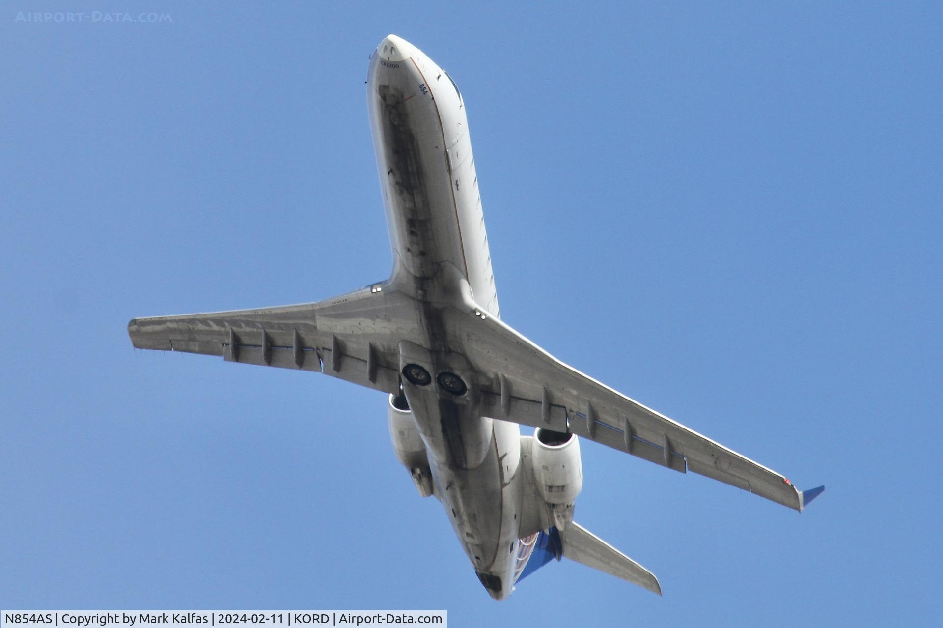 N854AS, 2000 Bombardier CRJ-200ER (CL-600-2B19) C/N 7382, CRJ2 SkyWest/United Express BOMBARDIER INC CL-600-2B19 N854AS SKW5535 ORD-IND