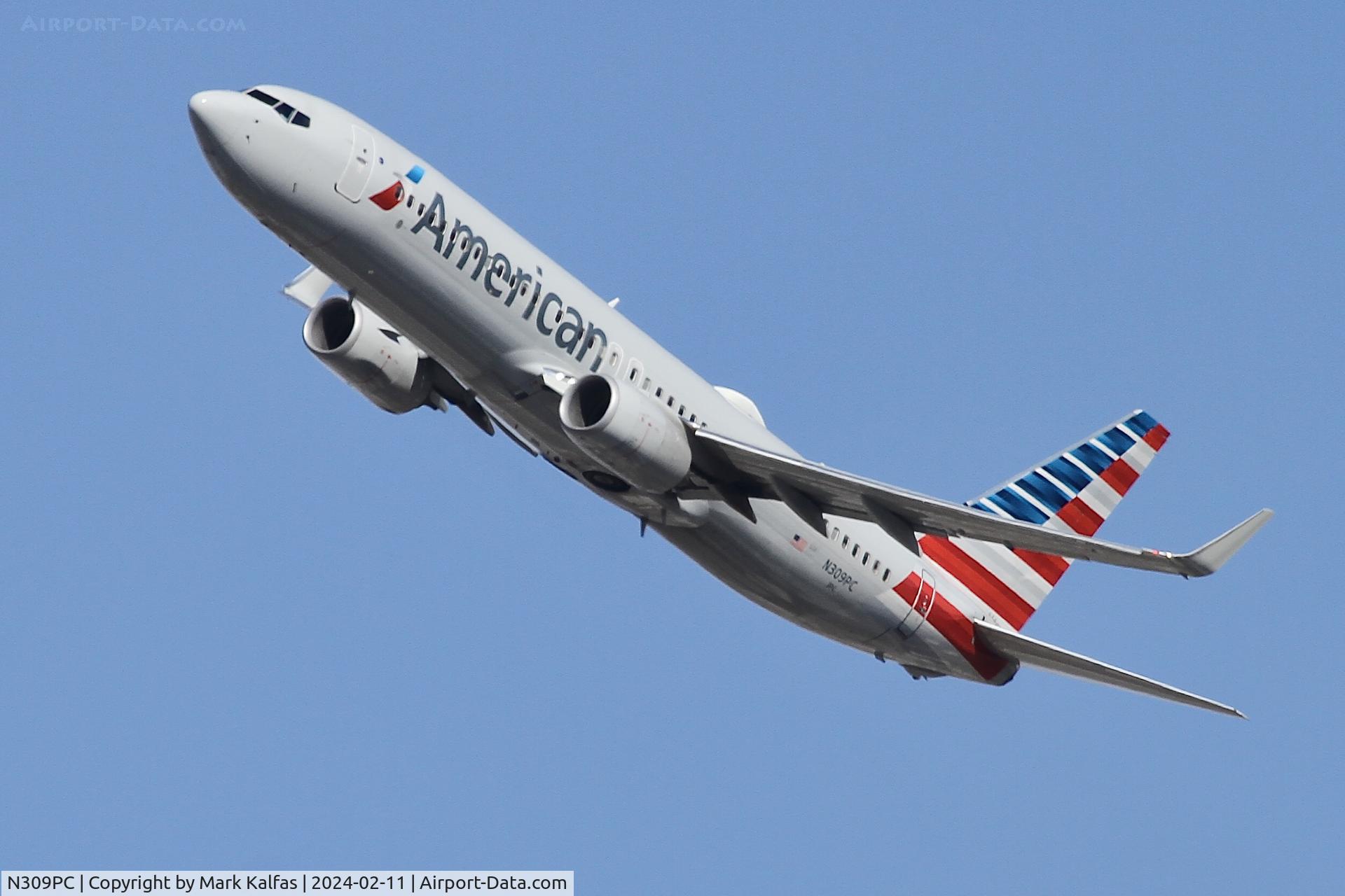 N309PC, 2016 Boeing 737-800 C/N 31258, B738 American Airlines BOEING 737-823  N309PC AAL635 ORD-FLL