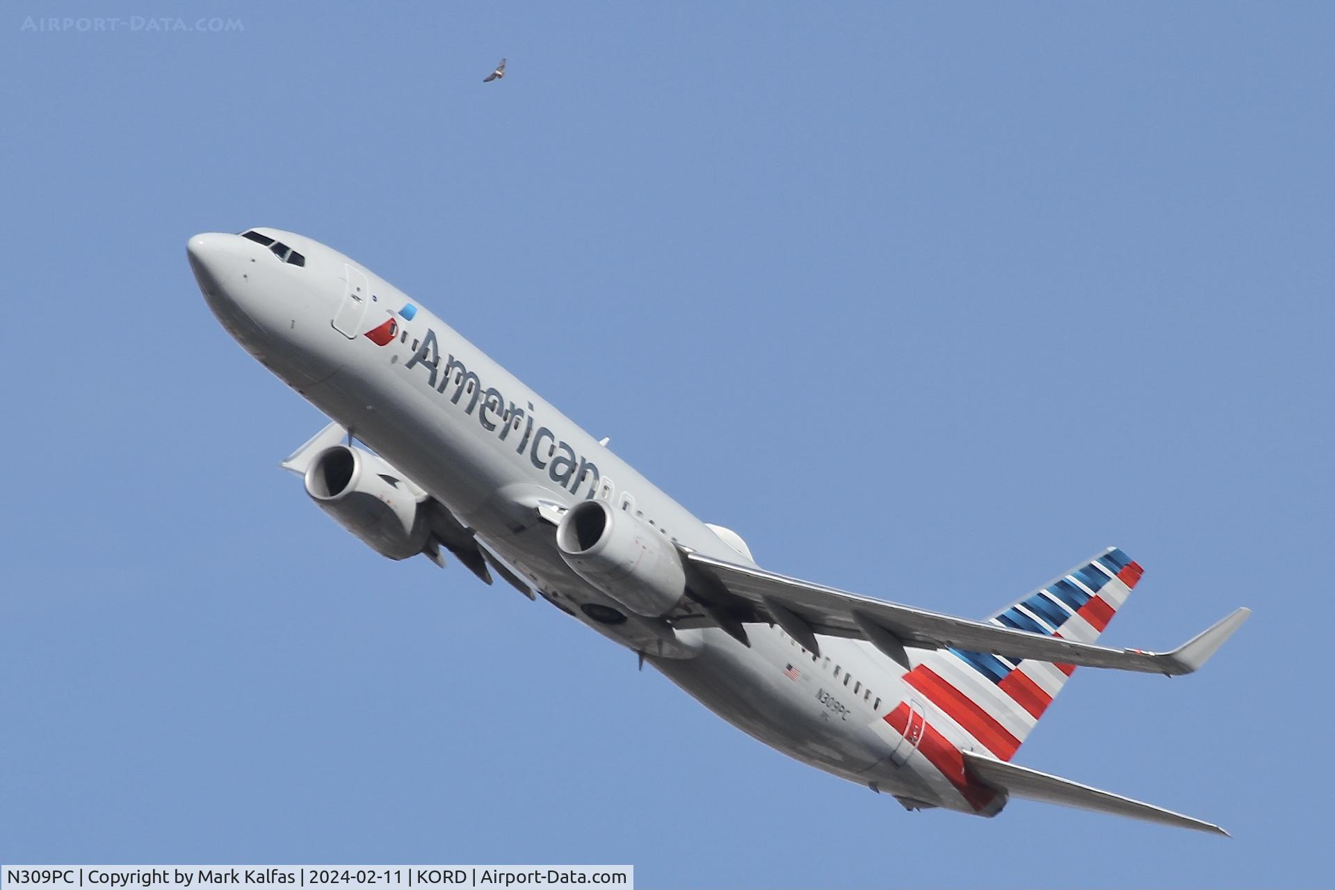 N309PC, 2016 Boeing 737-800 C/N 31258, B738 American Airlines BOEING 737-823  N309PC AAL635 ORD-FLL