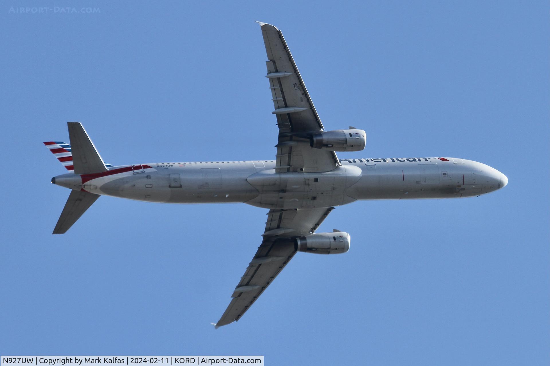 N927UW, 2015 Airbus A321-231 C/N 625, A321 American Airlines AIRBUS A321-231 N927UW AAL2937 ORD-CLT