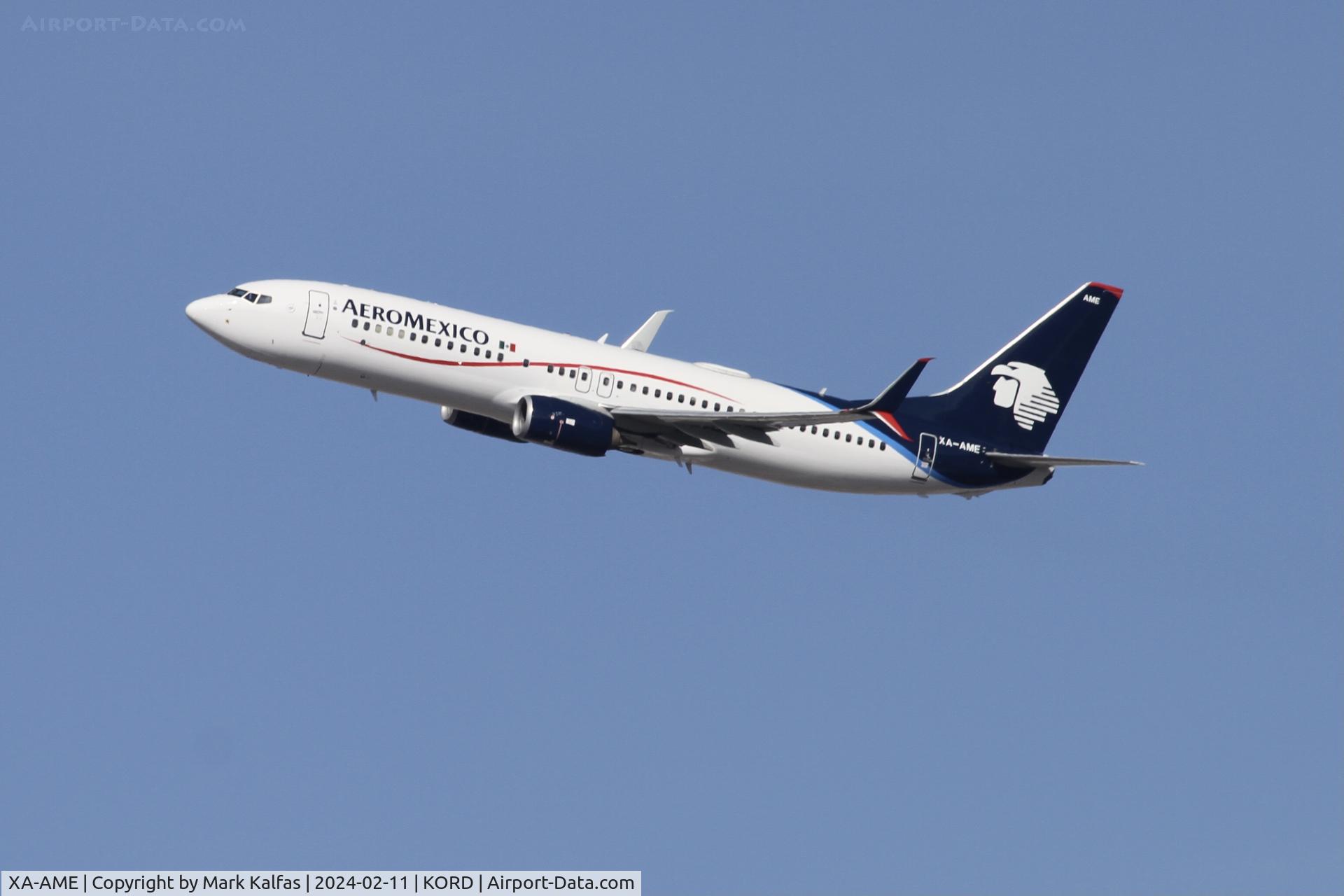 XA-AME, 2013 Boeing 737-852 C/N 36708, B738 AeroMexico Boeing 737-852 XA-AME AMX653 KORD-MMGL