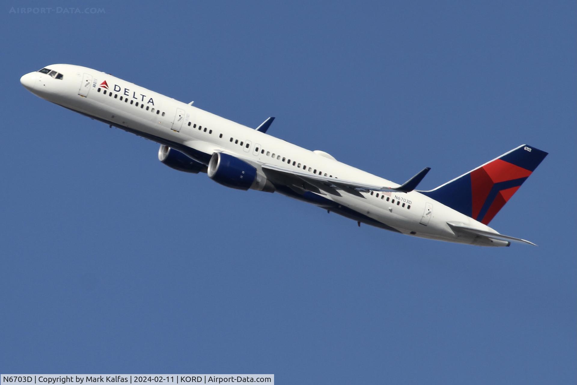 N6703D, 2000 Boeing 757-232 C/N 30234, B752 Delta Airlines BOEING 757-232 N6703D DAL1147 ORD-ATL