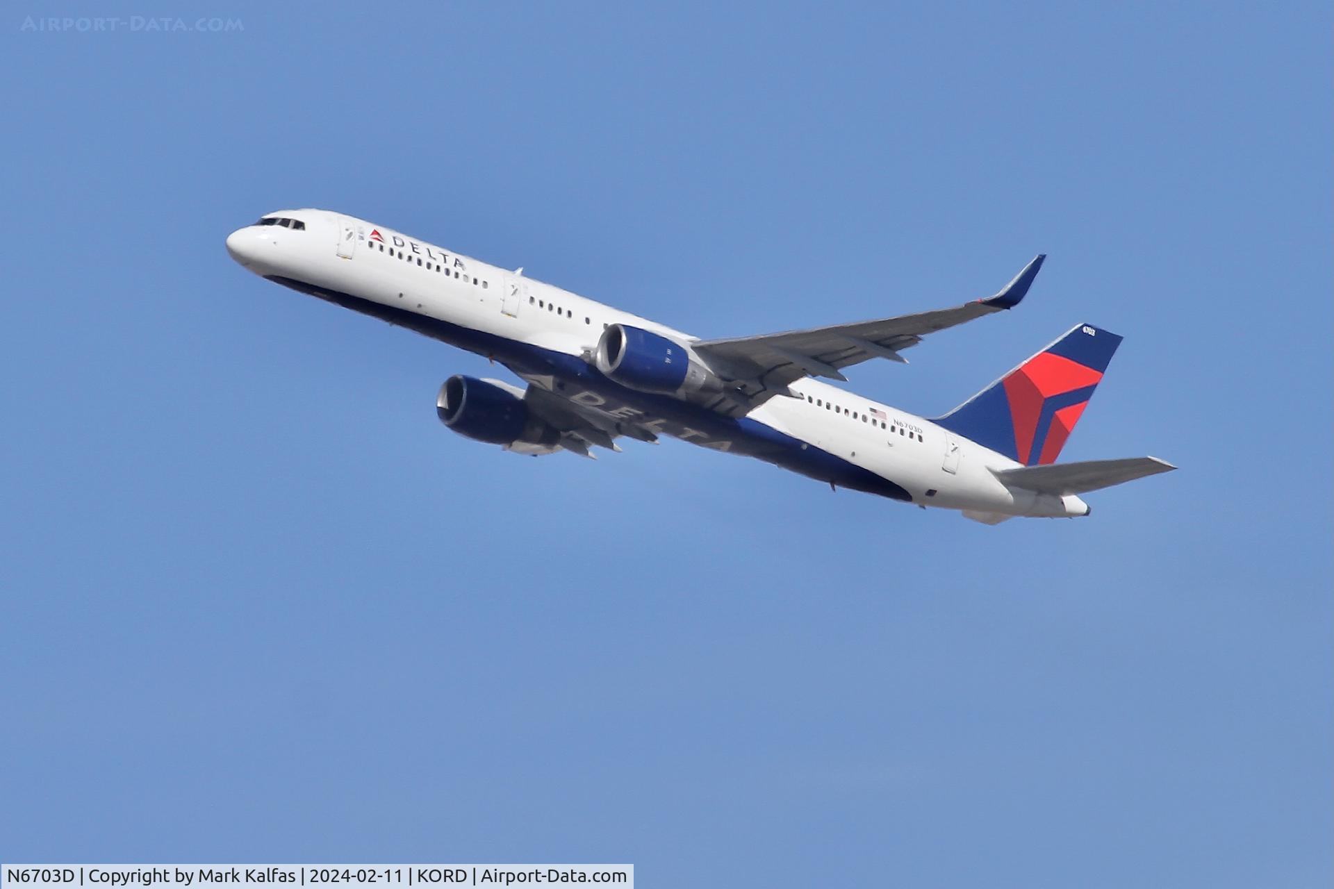 N6703D, 2000 Boeing 757-232 C/N 30234, B752 Delta Airlines BOEING 757-232 N6703D DAL1147 ORD-ATL