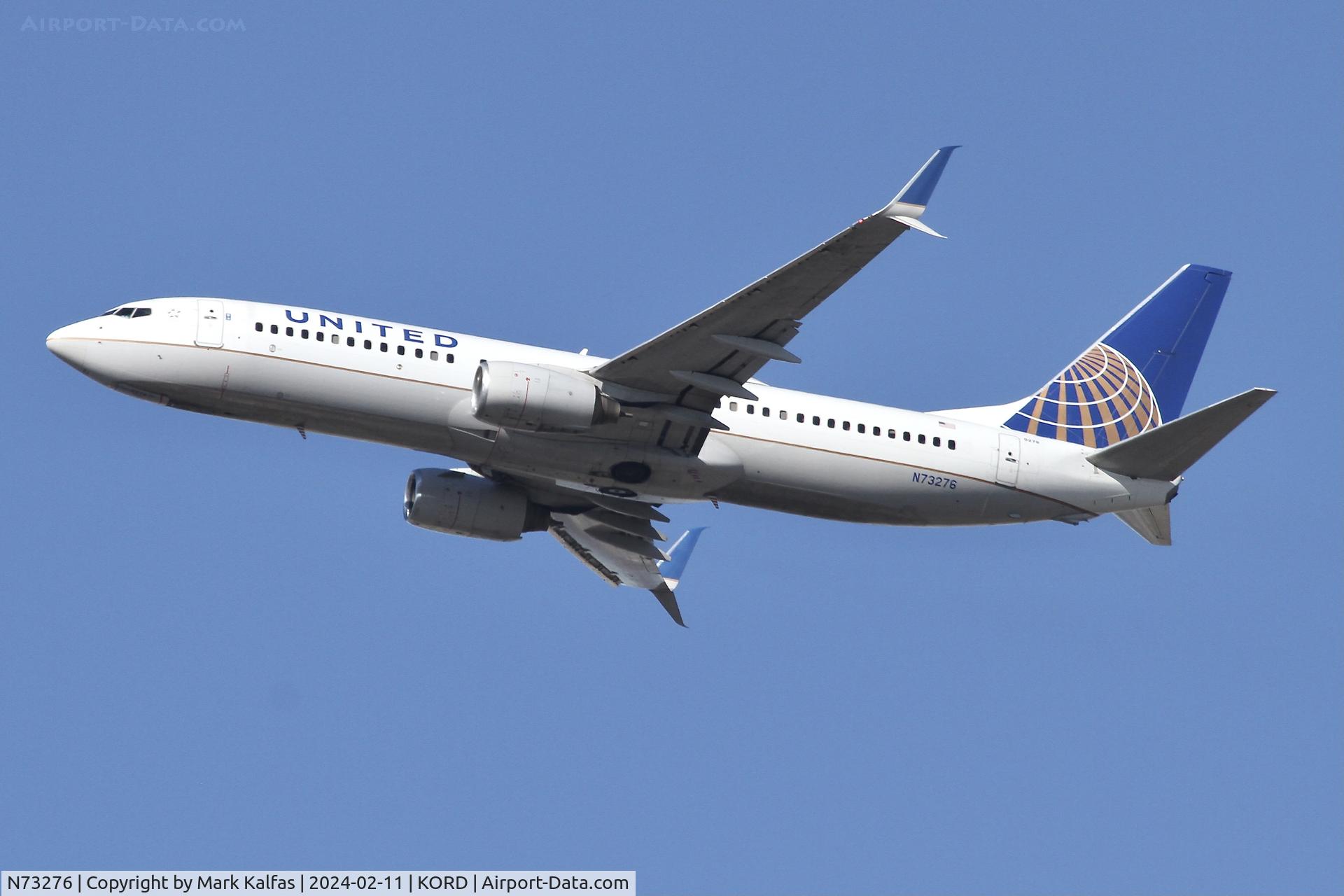 N73276, 2002 Boeing 737-824 C/N 31594, B738 United Airlines Boeing 737-824 N73276 UAL761 ORD-IAH