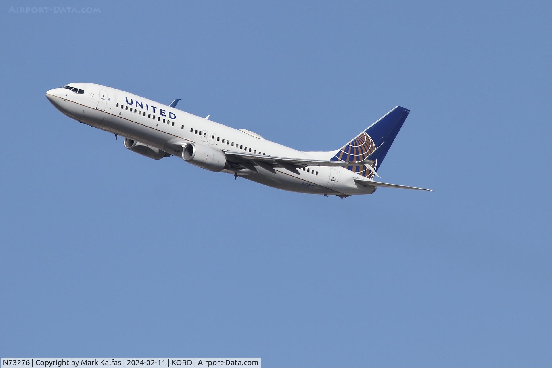 N73276, 2002 Boeing 737-824 C/N 31594, B738 United Airlines Boeing 737-824 N73276 UAL761 ORD-IAH