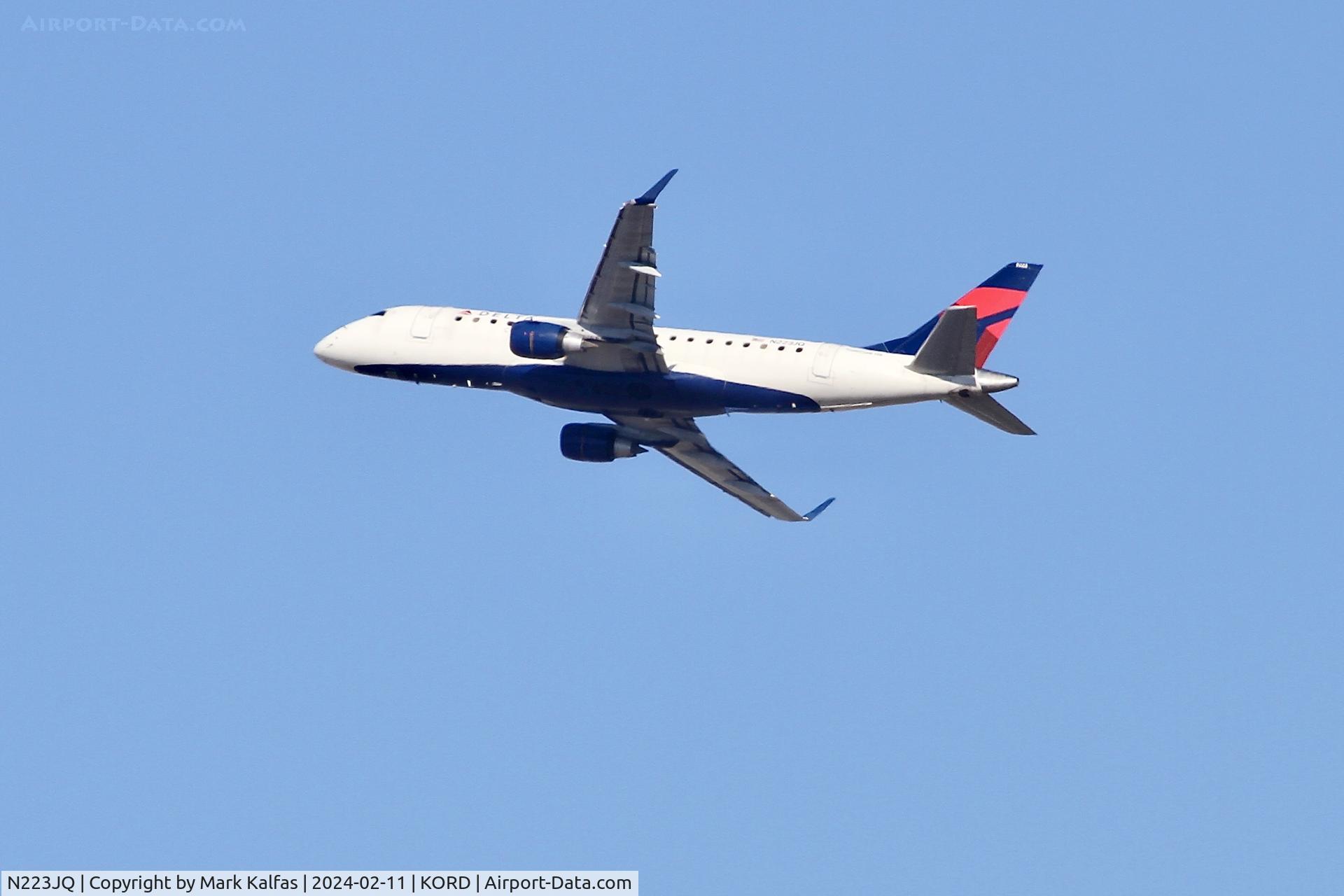 N223JQ, 2008 Embraer 175LR C/N 207, E75L Republic/Delta Airlines Embraer 175R N223JQ RPA5602 ORD-BOS