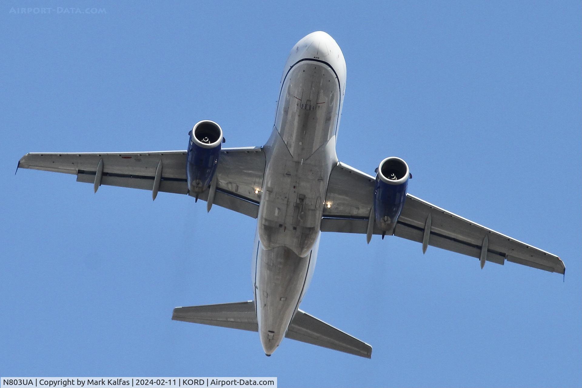 N803UA, 1997 Airbus A319-131 C/N 748, A319 United Airlines Airbus A319-131 N803UA UAL2440 ORD-AUS