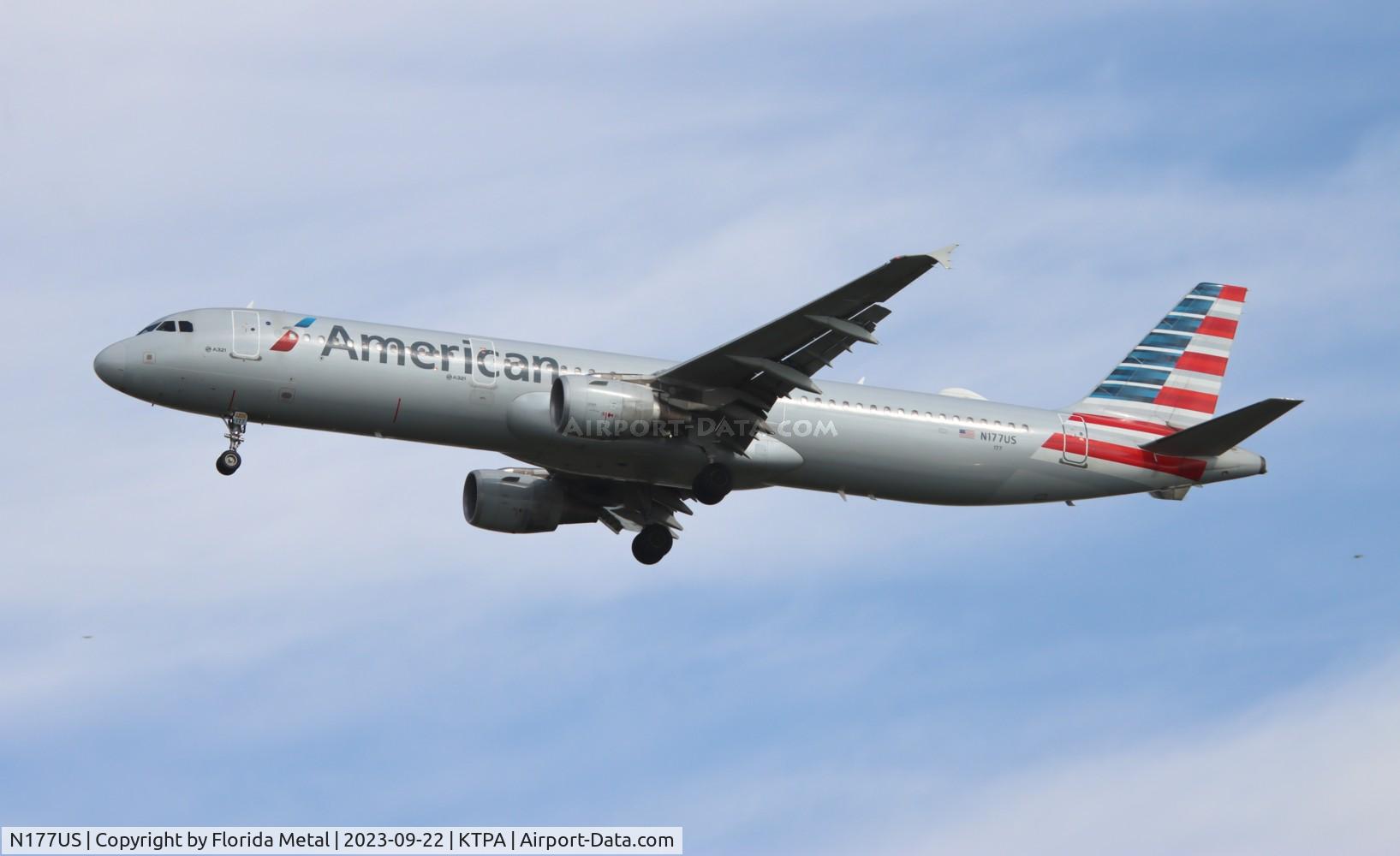 N177US, 2001 Airbus A321-211 C/N 1517, AAL A321 zx CLT-TPA