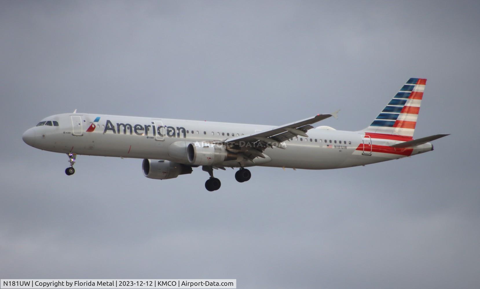 N181UW, 2001 Airbus A321-211 C/N 1531, AAL A321 zx ORD-MCO