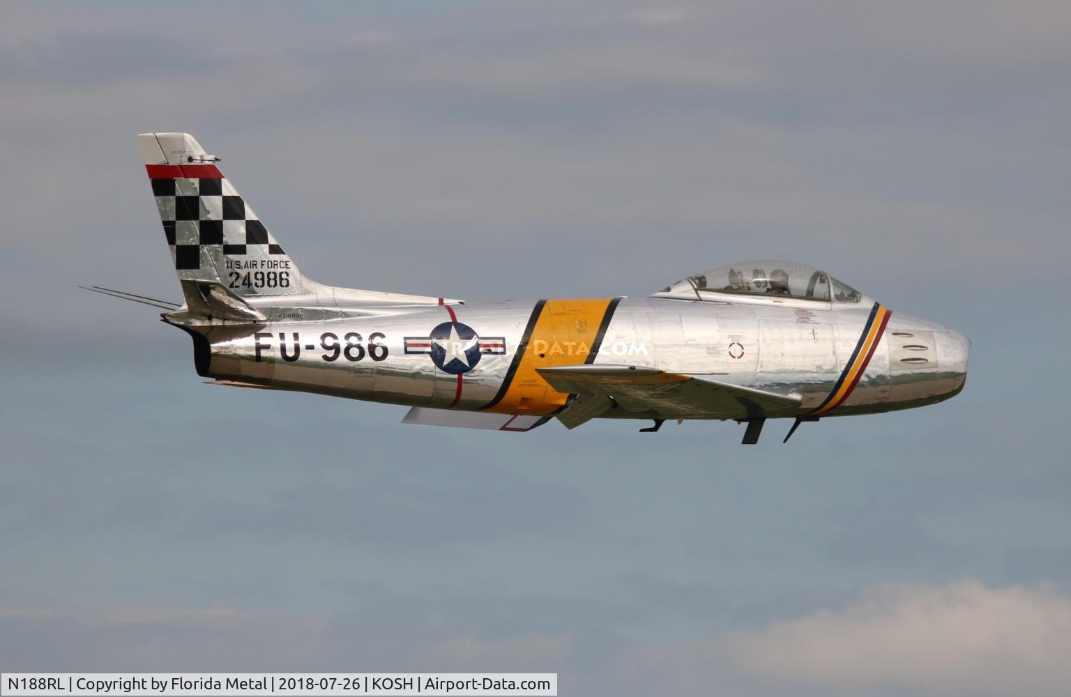 N188RL, 1952 North American F-86F Sabre C/N 191-682, OSH 18 zx