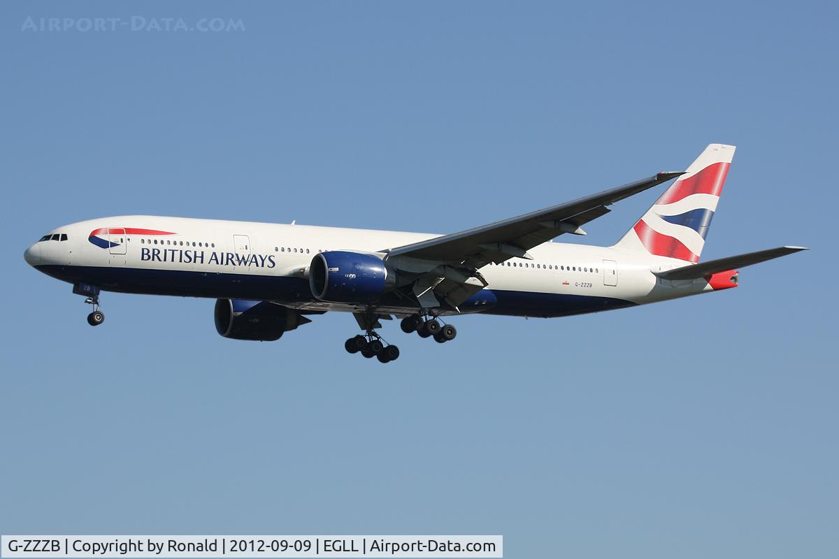 G-ZZZB, 1995 Boeing 777-236 C/N 27106, at lhr