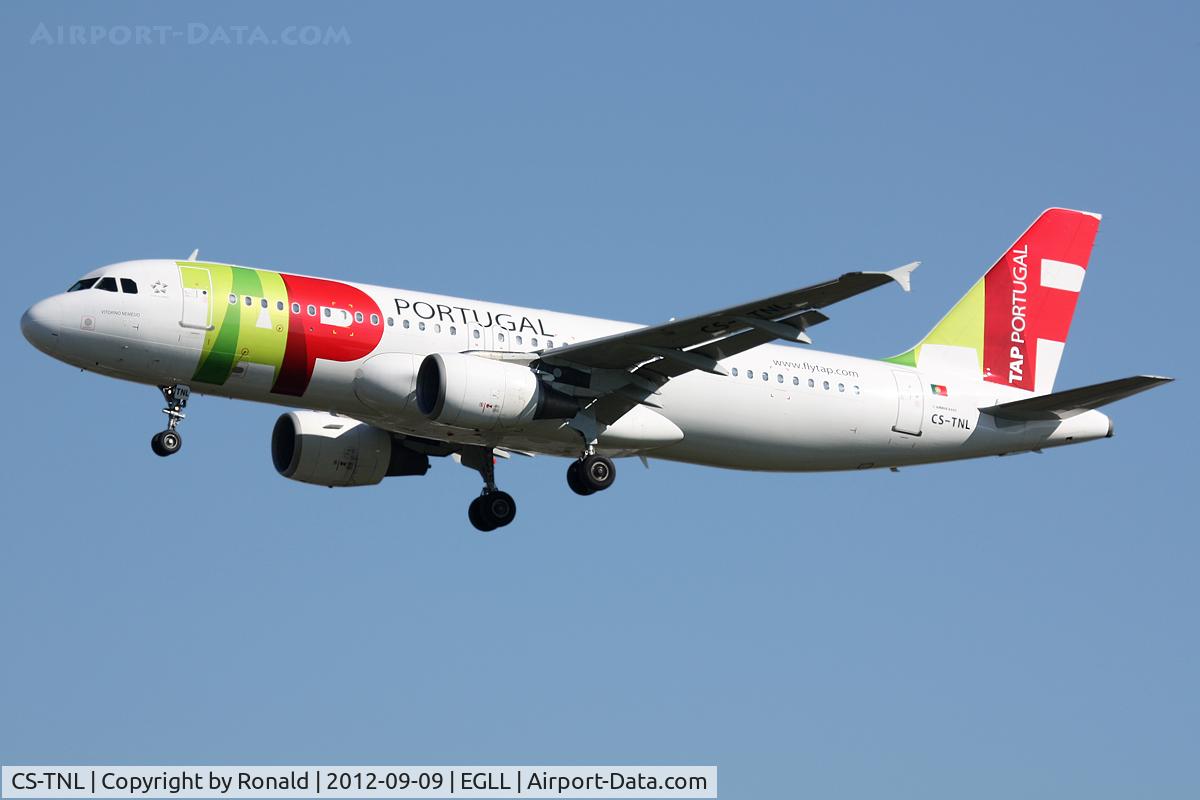 CS-TNL, 2000 Airbus A320-214 C/N 1231, at lhr