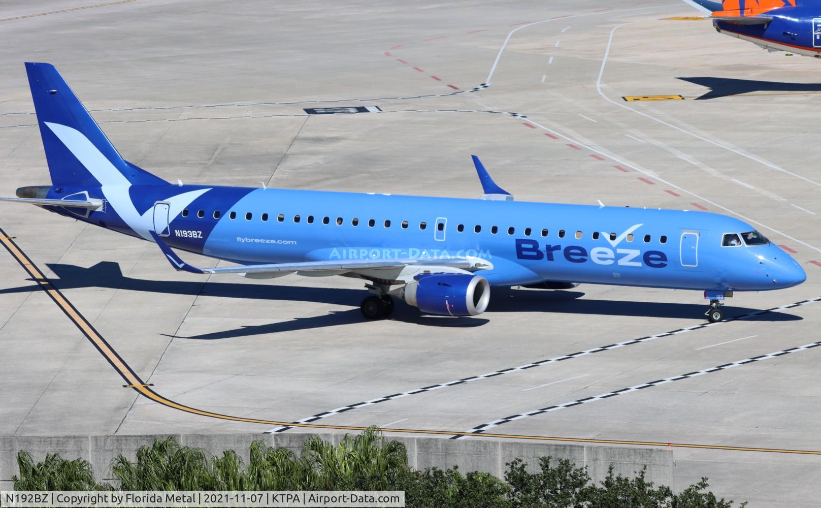 N192BZ, 2014 Embraer 195AR (ERJ-190-200IGW) C/N 19000662, MXY E195 zx ORF-TPA