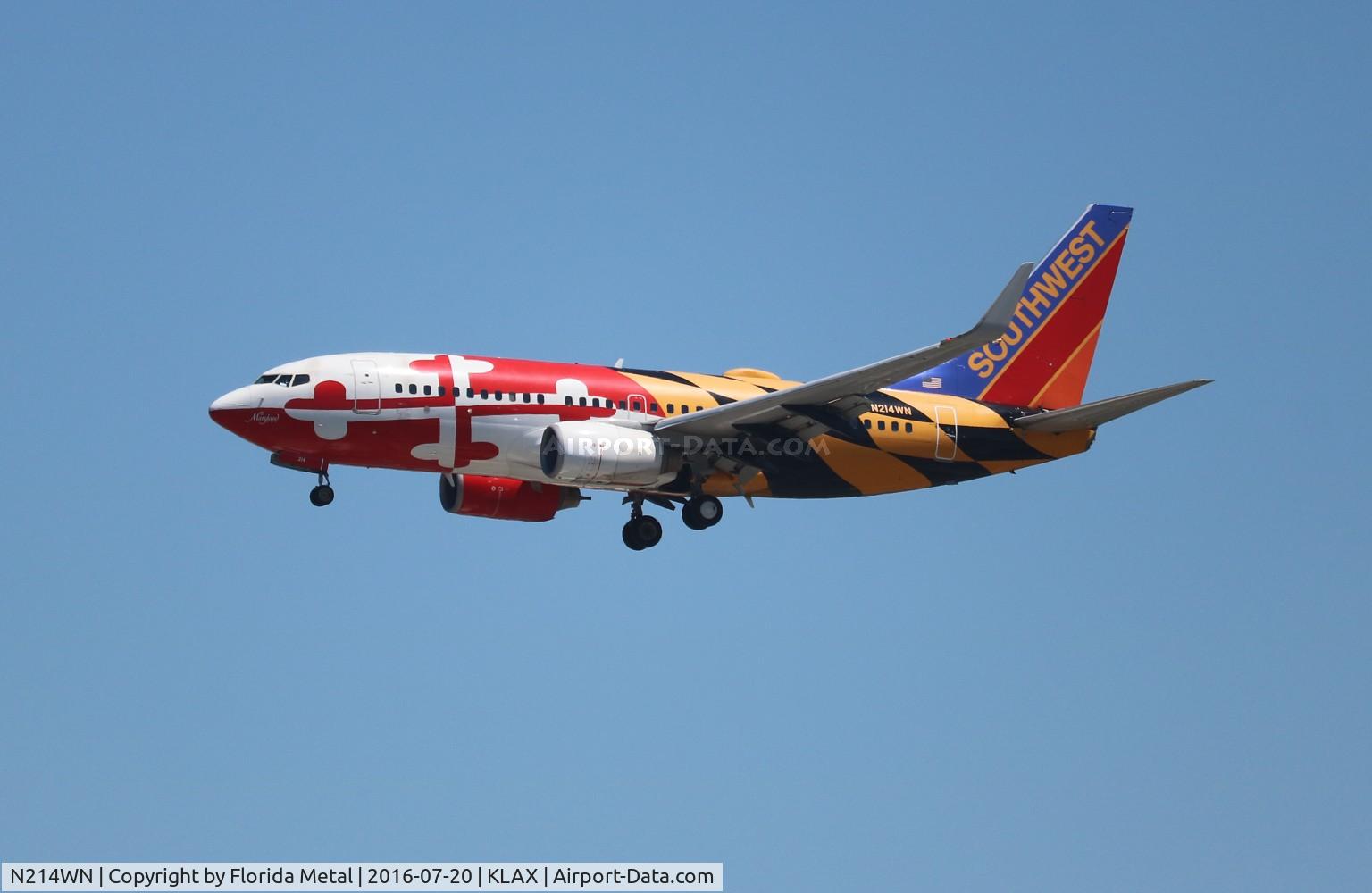 N214WN, 2005 Boeing 737-7H4 C/N 32486, SWA 737 Maryland zx SLC-LAX