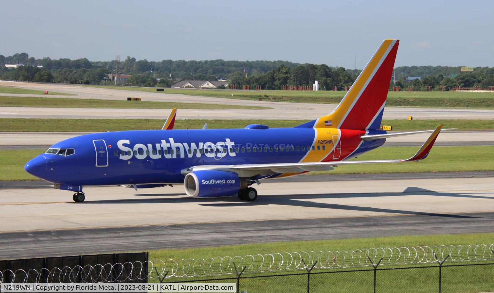 N219WN, 2005 Boeing 737-7H4 C/N 32490, SWA 737 nc zx HOU-ATL