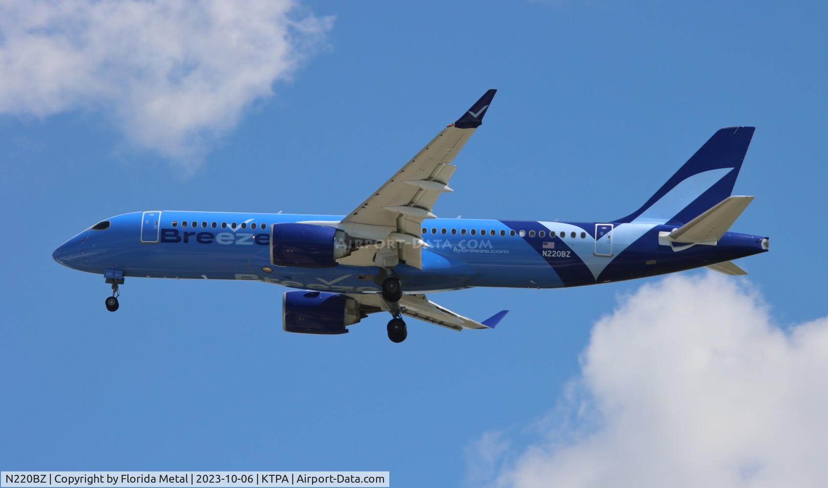 N220BZ, 2023 Airbus A220-371 C/N 55202, MXY A223 zx XNA-TPA