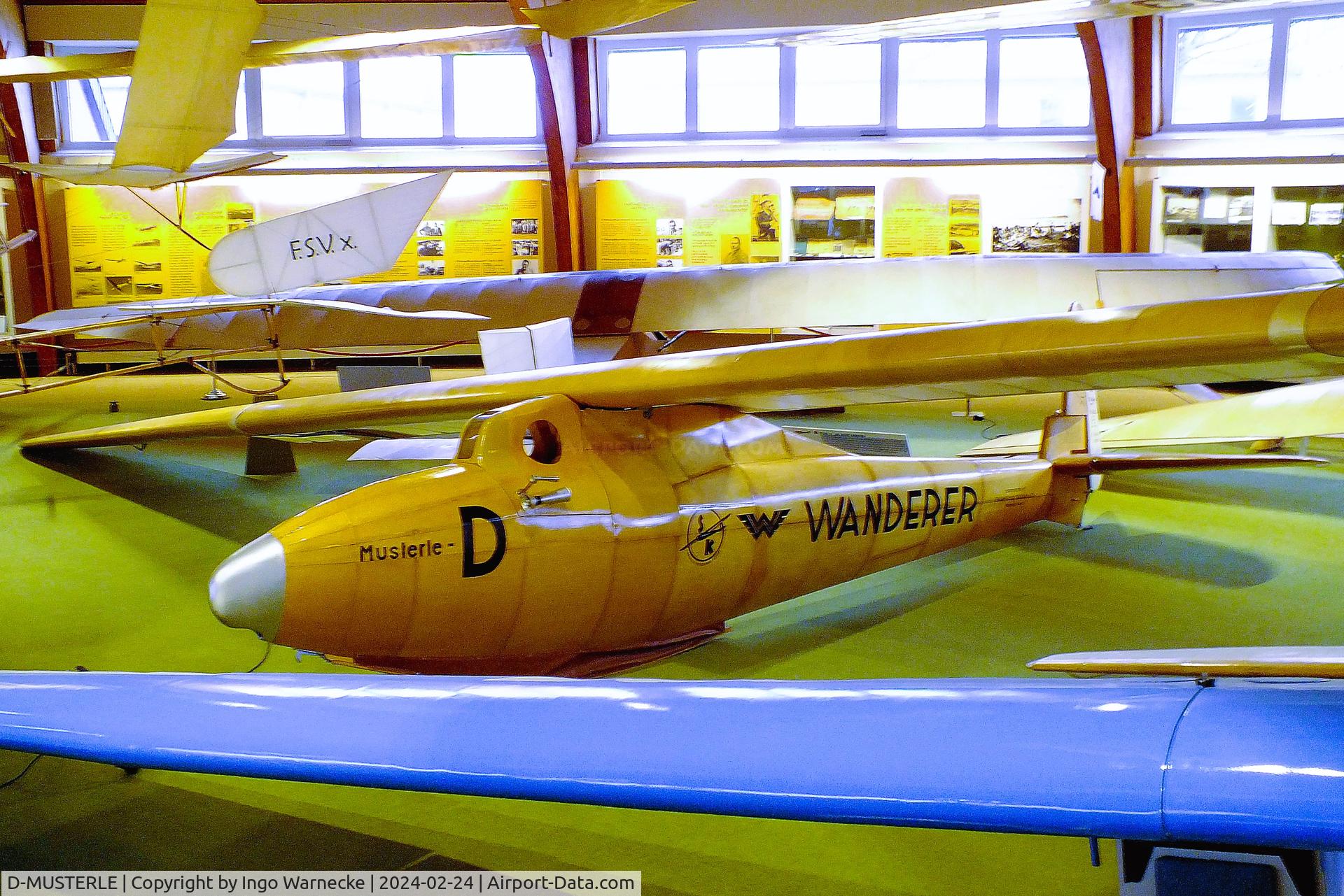 D-MUSTERLE, Akaflieg Darmstadt Laubenthal H2-PL Musterle replica C/N nil, Akaflieg Darmstadt/Laubenthal H2-PL Musterle replica at the Deutsches Segelflugmuseum mit Modellflug (German Soaring Museum with Model Flight), Gersfeld Wasserkuppe