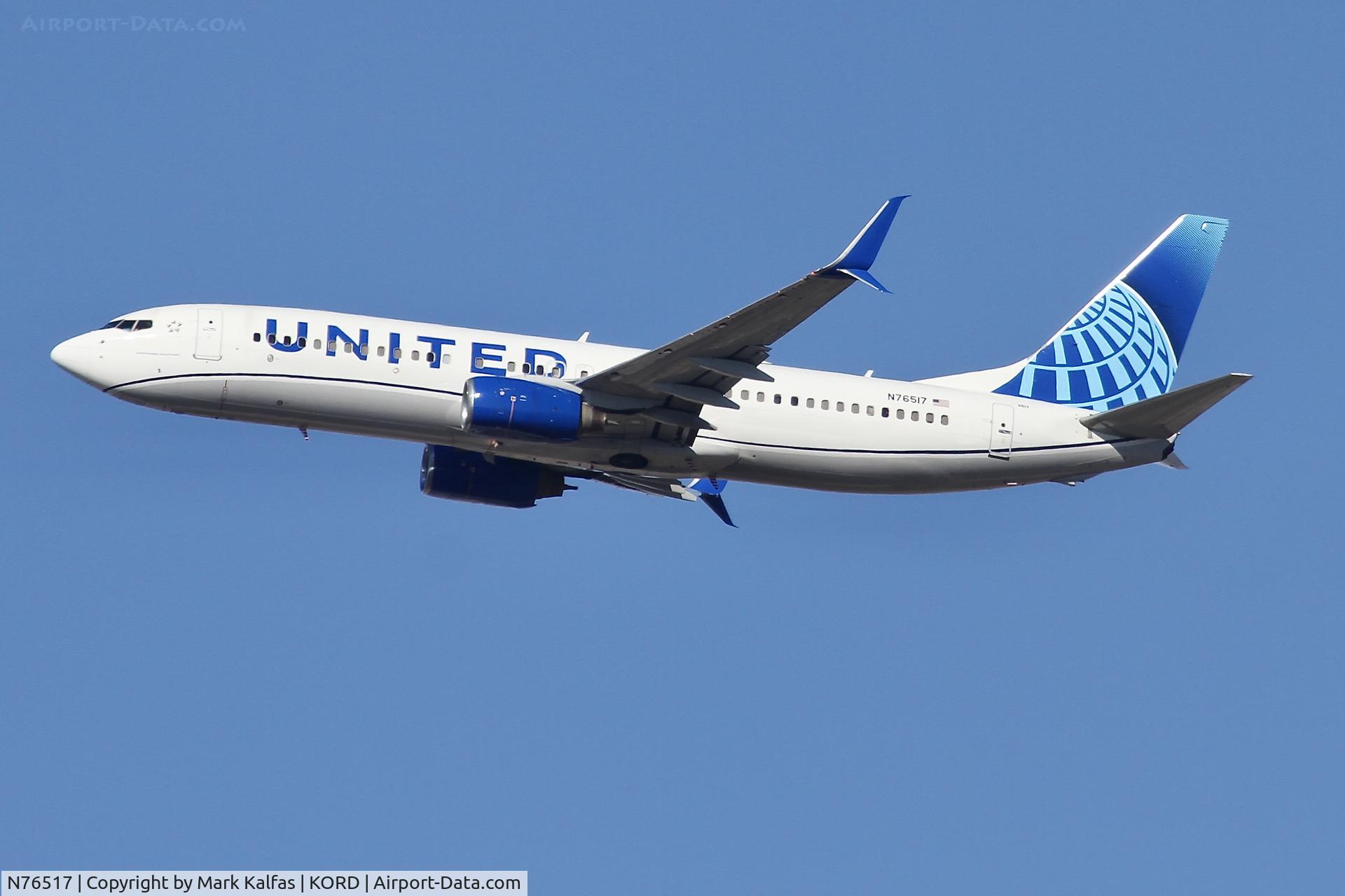 N76517, 2008 Boeing 737-824 C/N 31628, B739 United Airlines  BOEING 737-924ER N76517 UAL1805 ORD-DEN