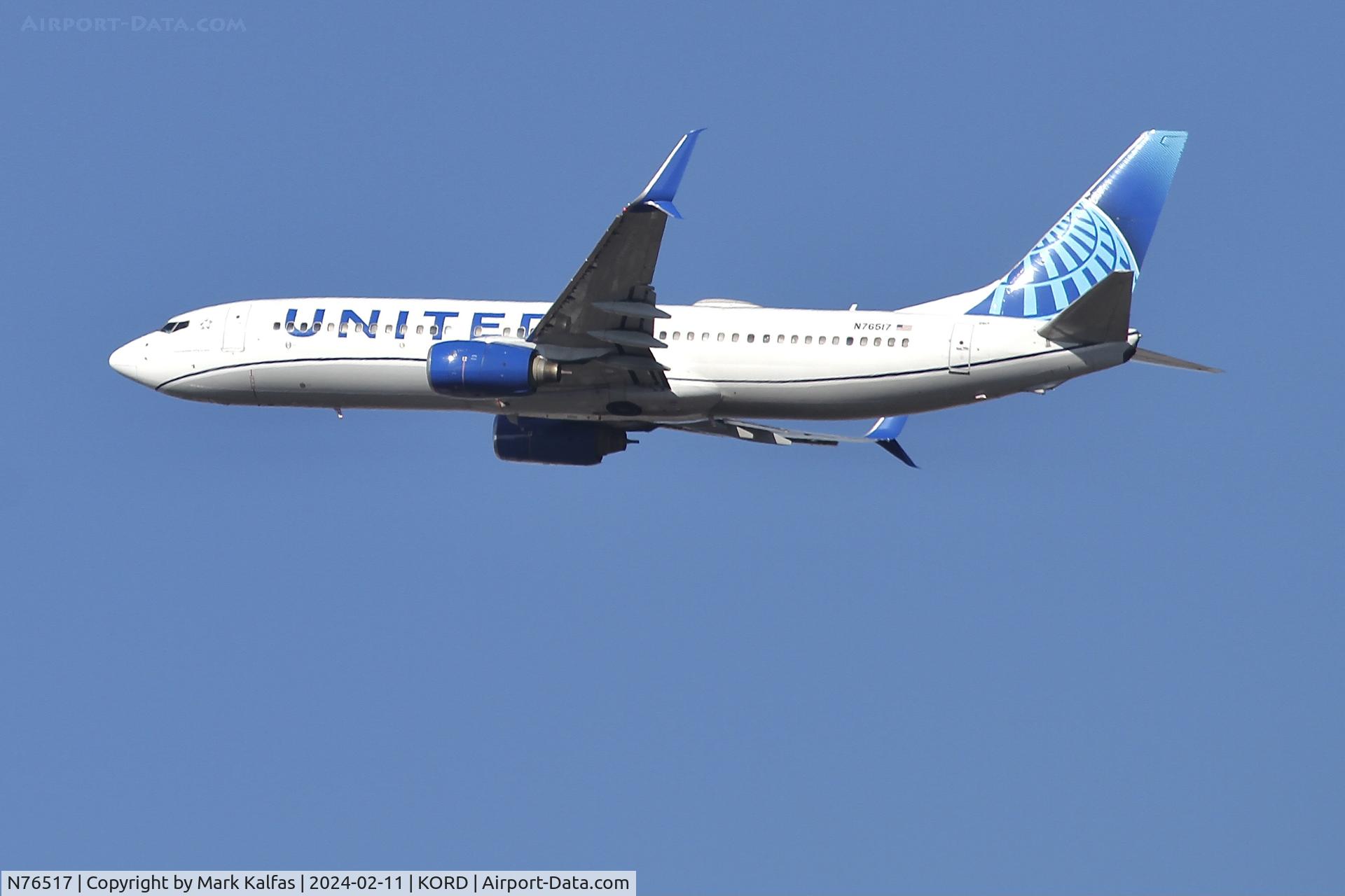 N76517, 2008 Boeing 737-824 C/N 31628, B739 United Airlines  BOEING 737-924ER N76517 UAL1805 ORD-DEN
