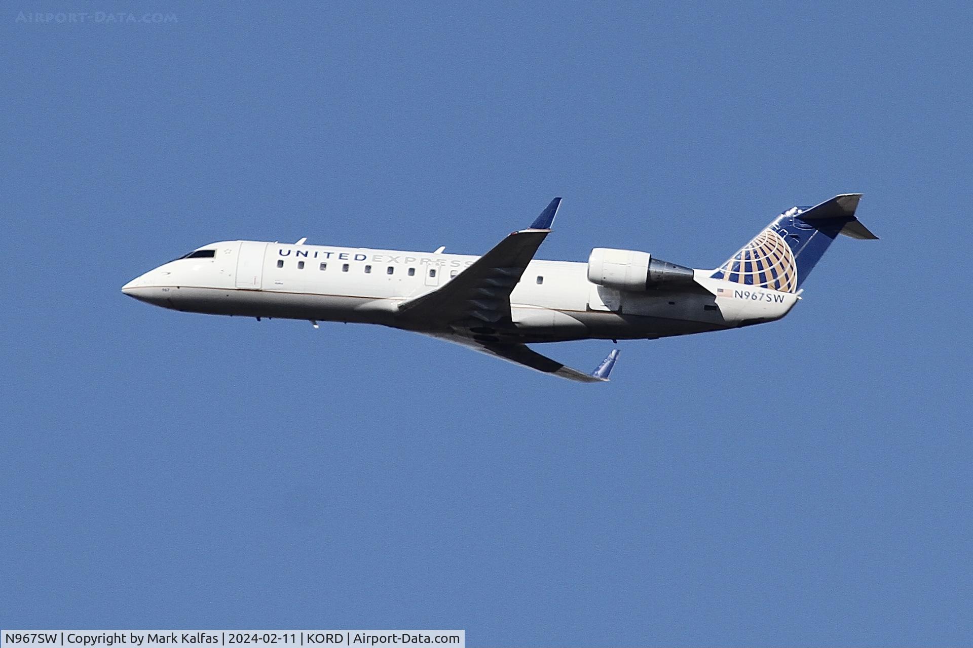 N967SW, 2003 Bombardier CRJ-200ER (CL-600-2B19) C/N 7872, CRJ2 SkyWest/United Express BOMBARDIER INC CL-600-2B19, N967SW SKW5531 ORD-CID