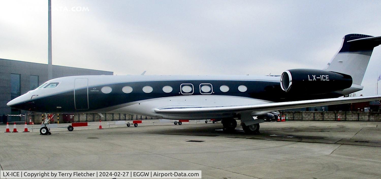 LX-ICE, Gulfstream G650/ER C/N 6452, At Luton Airport