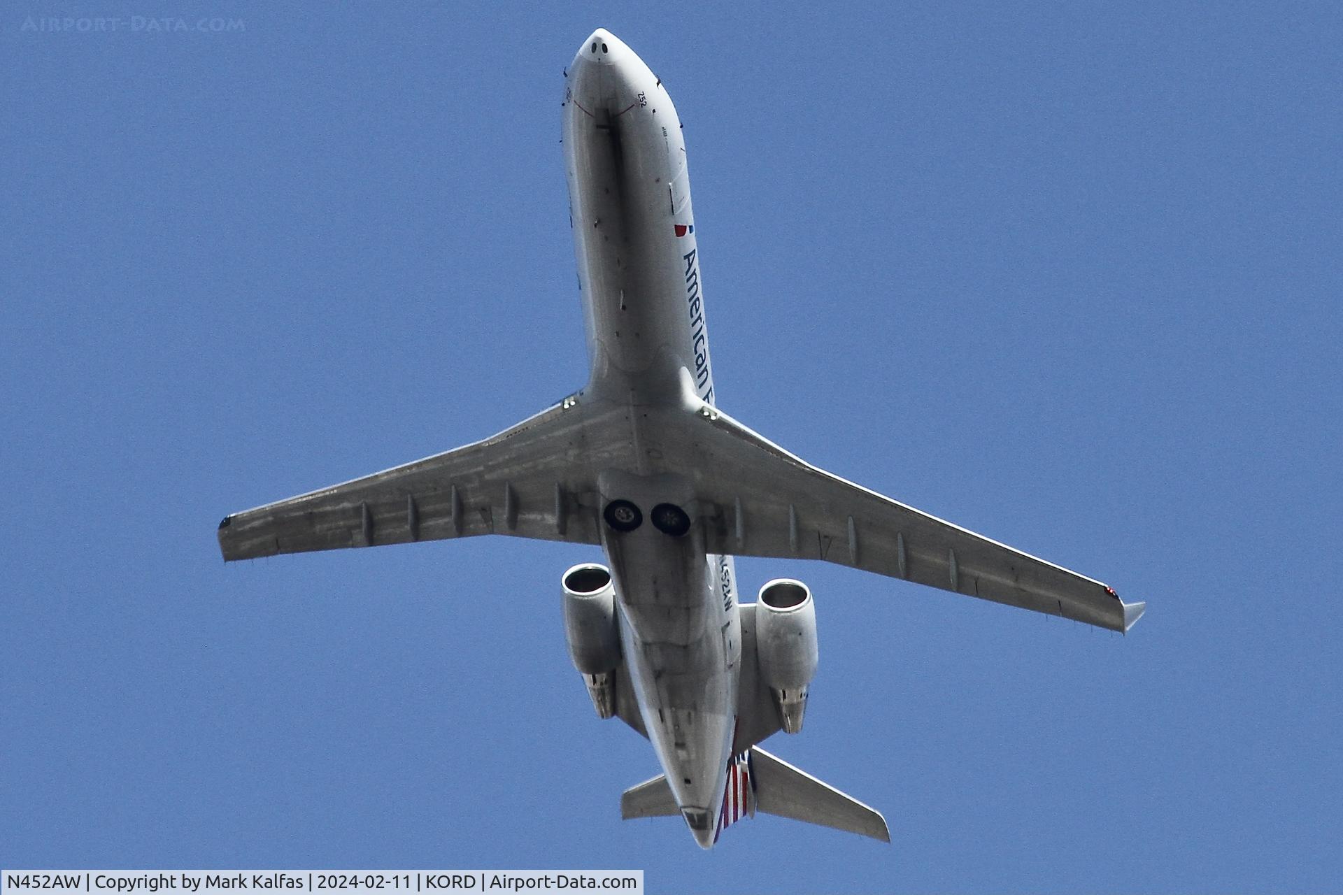 N452AW, 2003 Bombardier CRJ-200LR (CL-600-2B19) C/N 7835, CRJ2 Air Wisconsin/ American Eagle BOMBARDIER INC CL-600-2B19 N452AW AWI6097 ORD-PIA