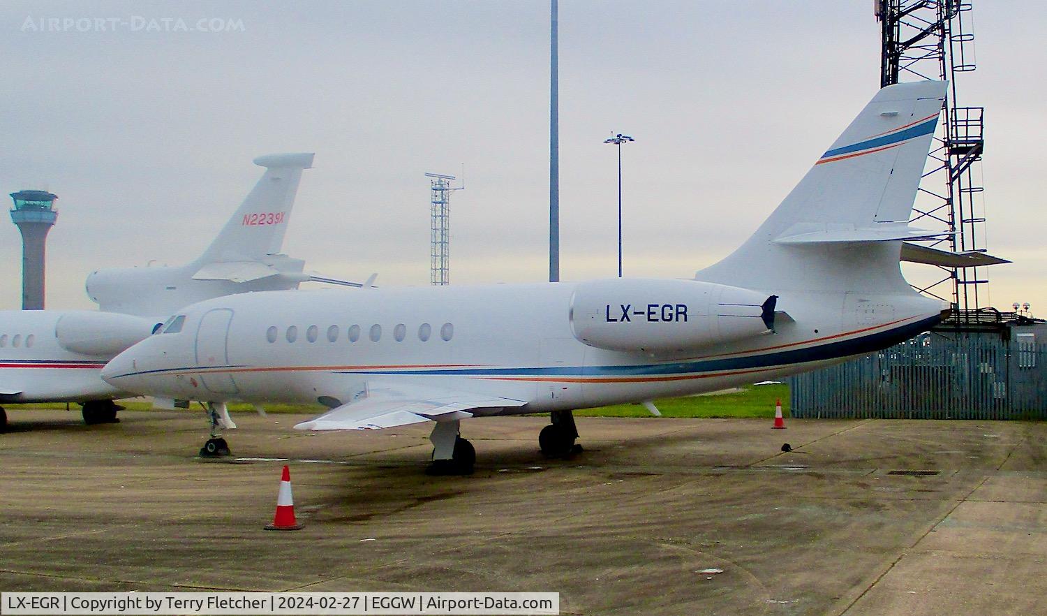 LX-EGR, 2006 Dassault Falcon 2000EX C/N 102, At Luton Airport