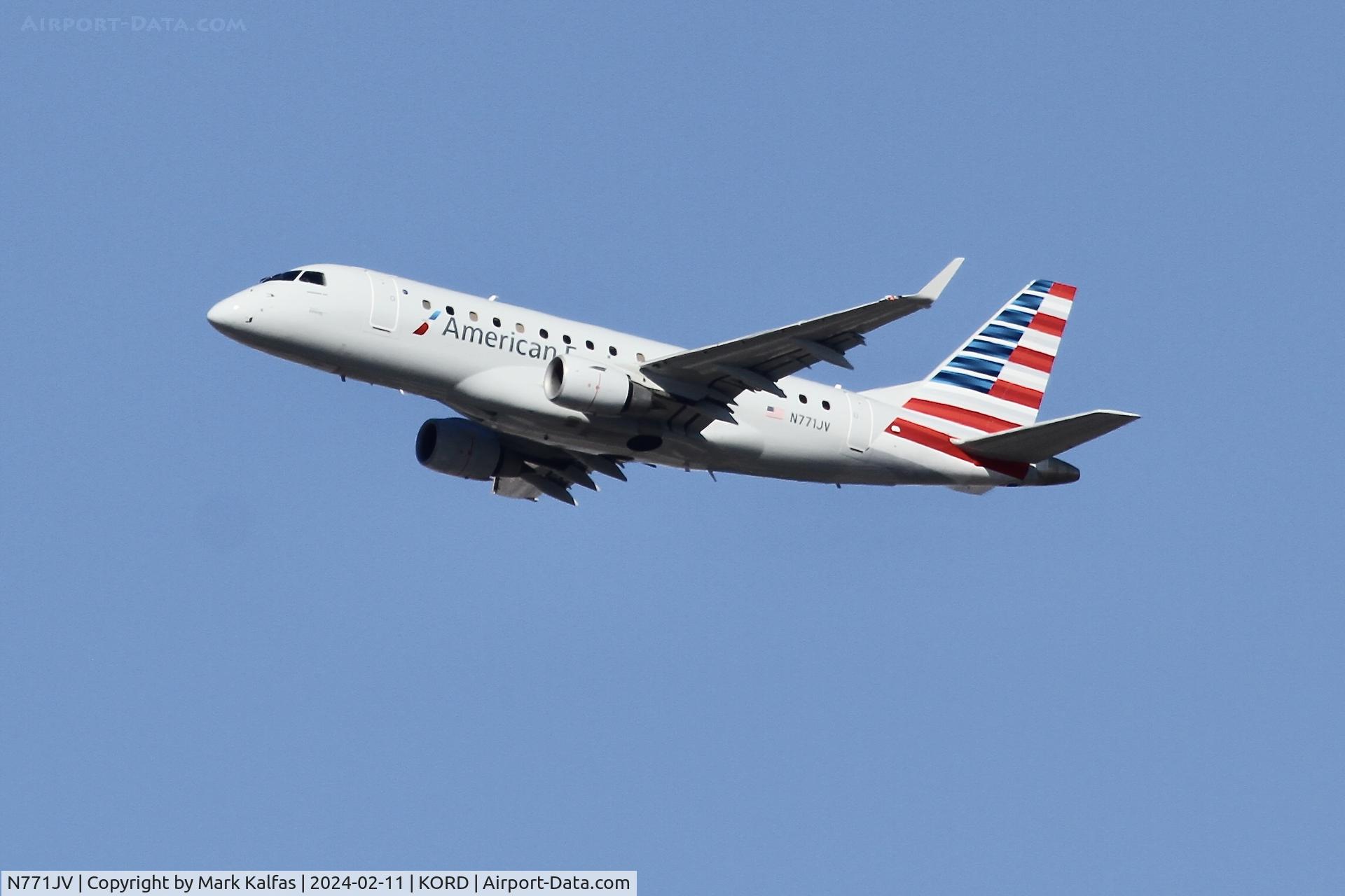 N771JV, 2006 EMBRAER 170LR C/N 87, E170 Envoy/ American Eagle EMBRAER ERJ 170-100 LR N771JV ENY3818 ORD-ICT