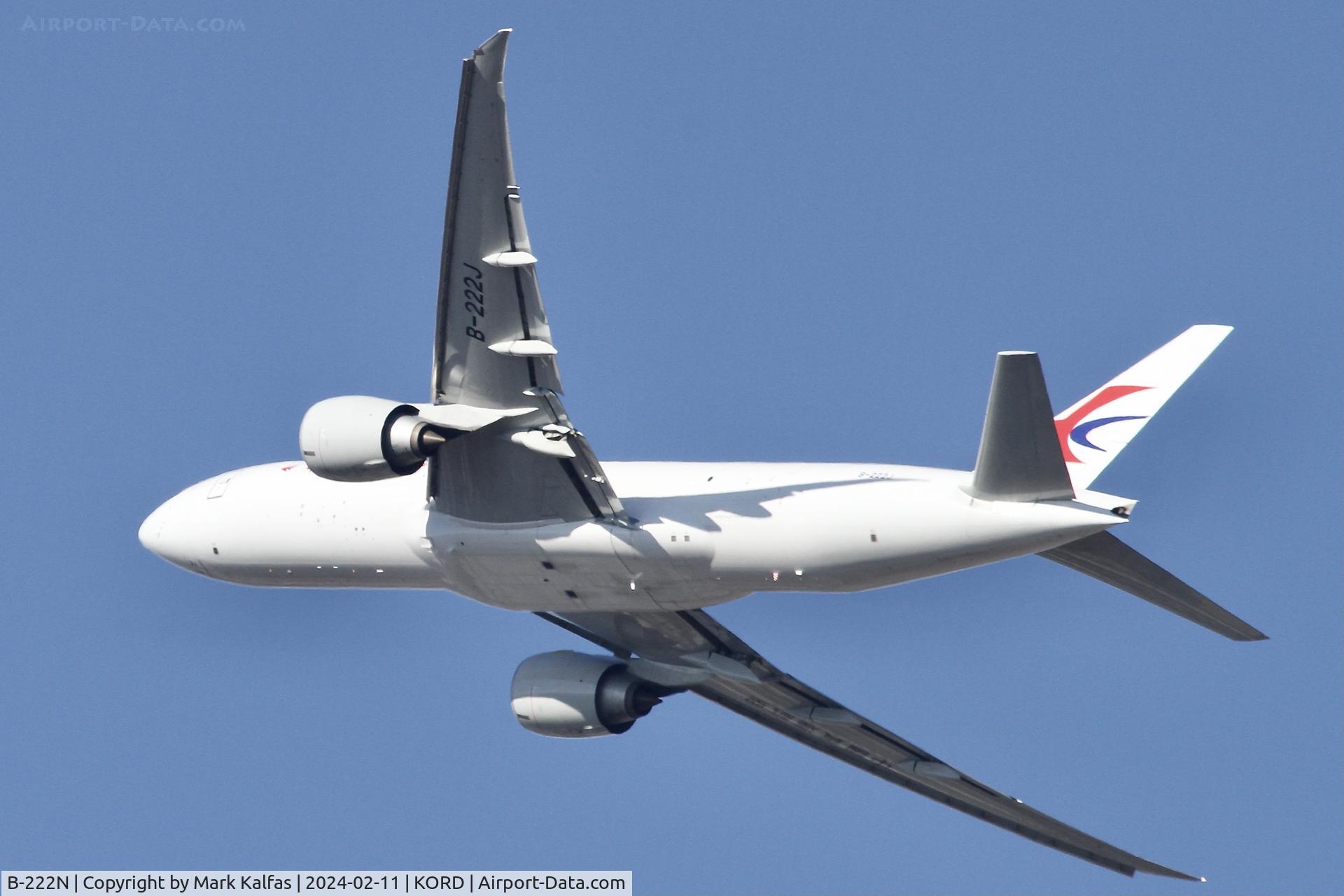 B-222N, 2022 Boeing 777-F6N C/N 67796, B77L China Cargo BOEING 777-200LR  B-222N CKK228 KORD-ZSPD B-222J CKK228 KORD-ZSPD