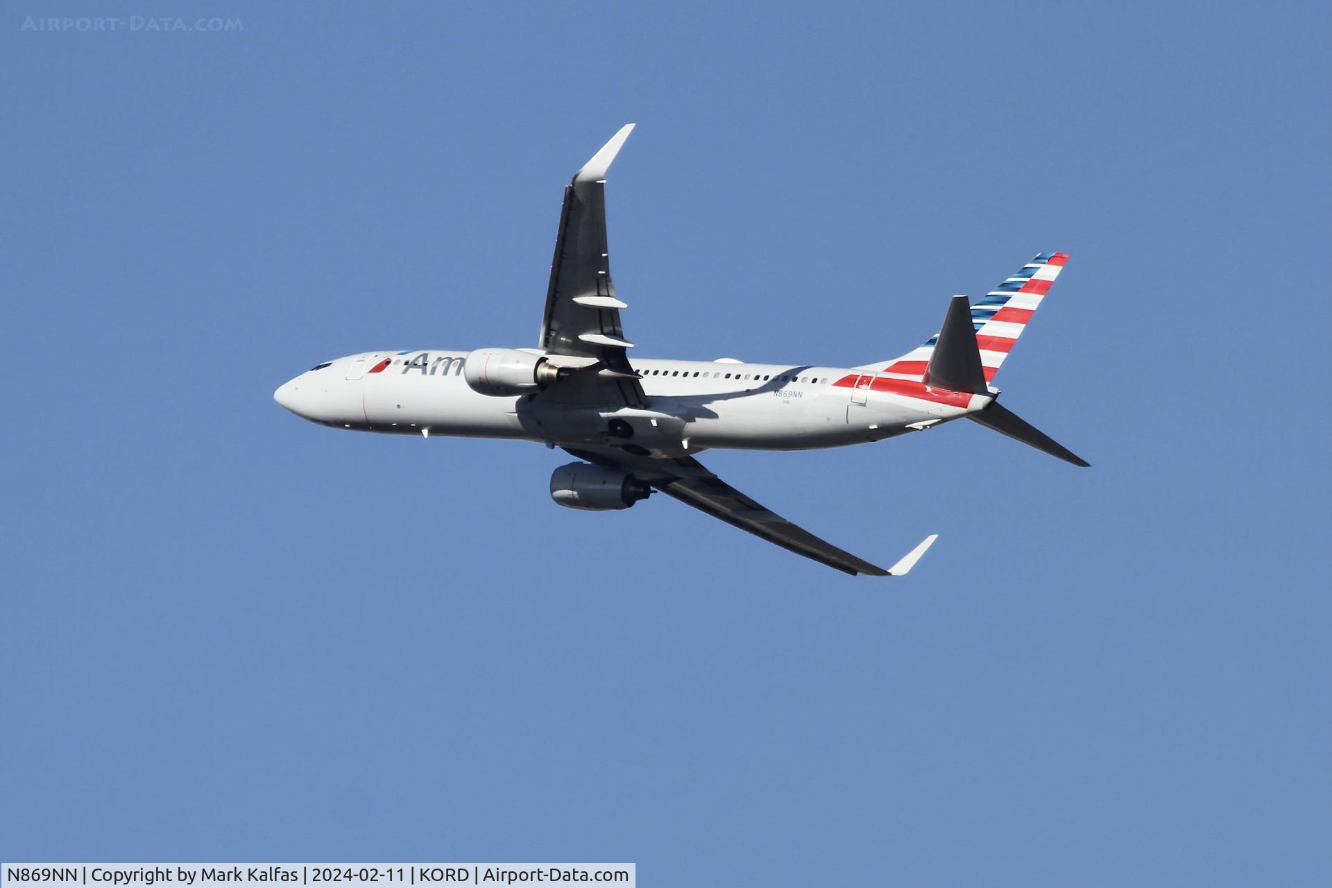 N869NN, 2011 Boeing 737-823 C/N 40764, B738 American Airlines BOEING 737-823 N869NN AAL1637 ORD-DCA