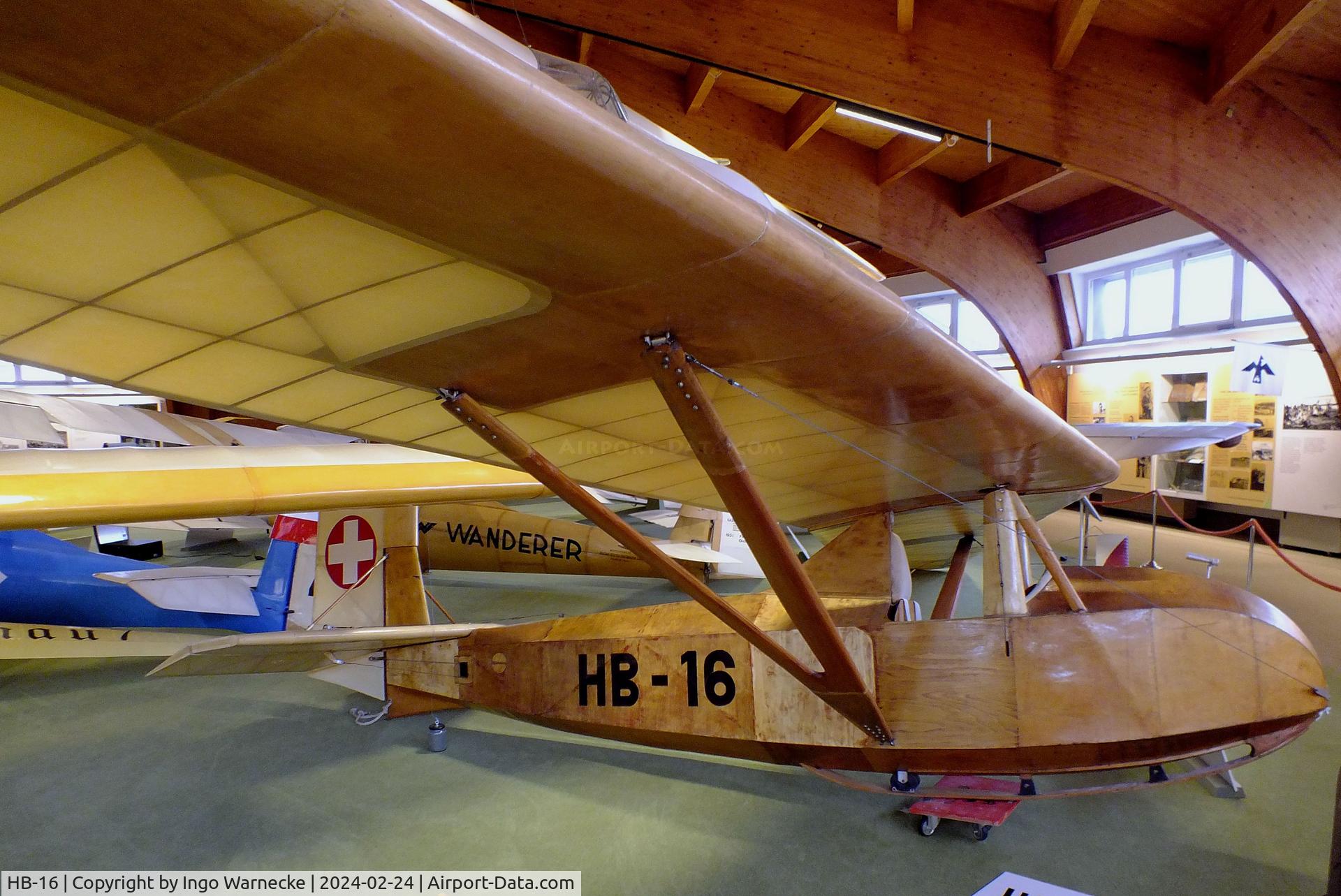 HB-16, 1933 Lippisch RRG V a Falke C/N not found_HB-16, Lippisch (Widmer, Stirnemann) RRG V a Falke at the Deutsches Segelflugmuseum mit Modellflug (German Soaring Museum with Model Flight), Gersfeld Wasserkuppe