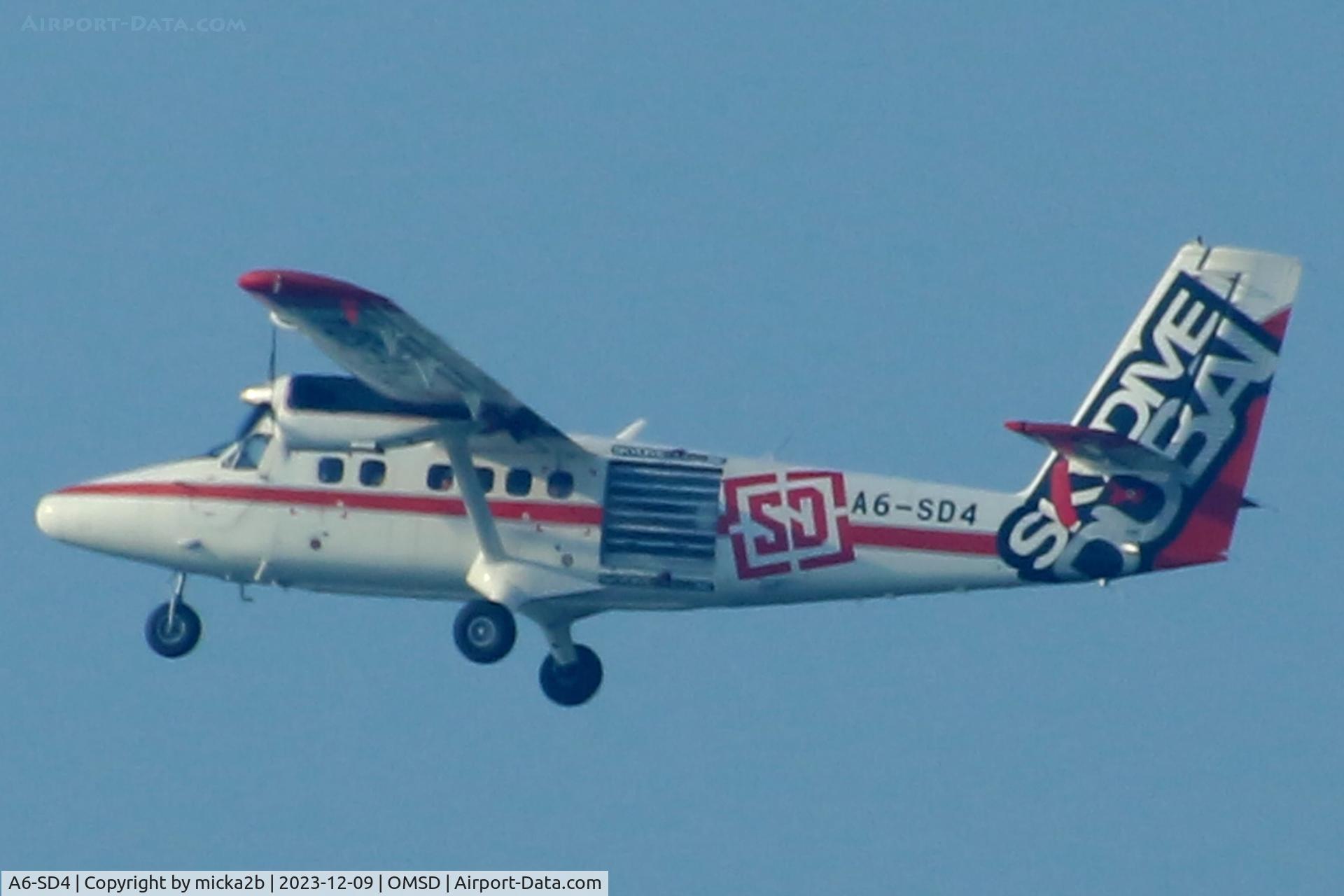 A6-SD4, 1988 De Havilland Canada DHC-6-300 Twin Otter C/N 841, Take off