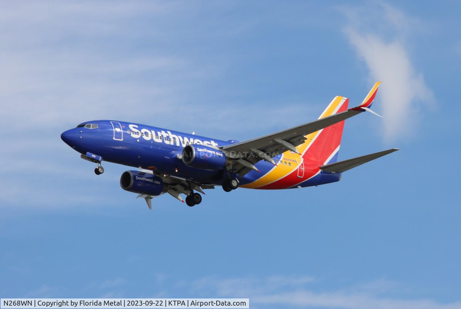 N268WN, 2007 Boeing 737-7H4 C/N 32524, SWA 737 nc zx PVD-TPA