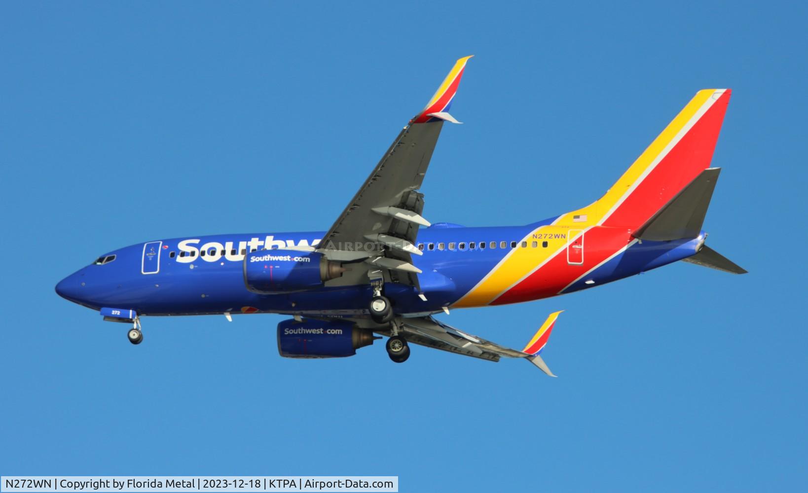 N272WN, 2007 Boeing 737-7H4 C/N 32527, SWA 737 nc ATL-TPA