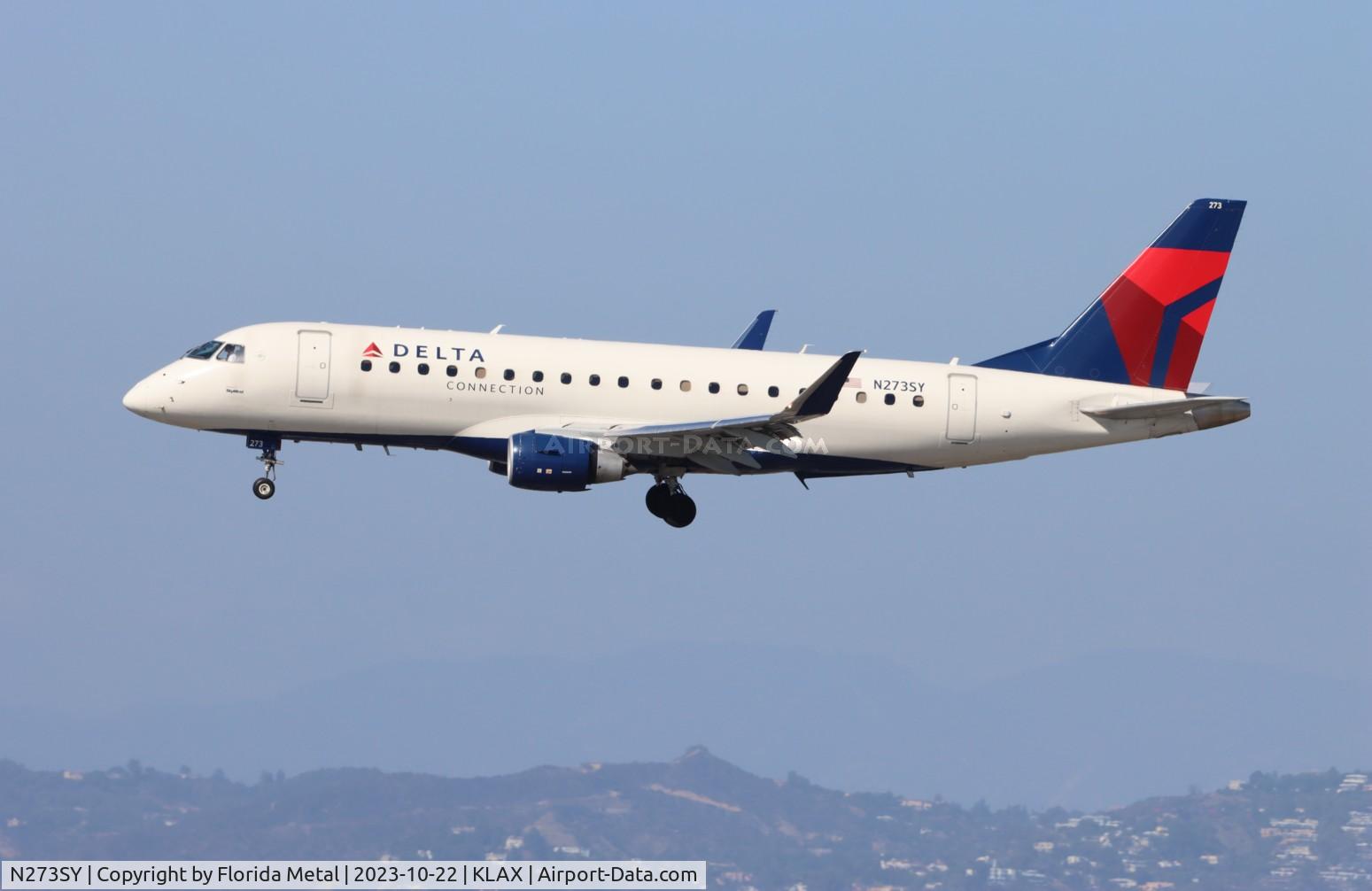 N273SY, 2018 Embraer 175LR (ERJ-170-200LR) C/N 17000735, SKW/DAL E175 zx SMF-LAX