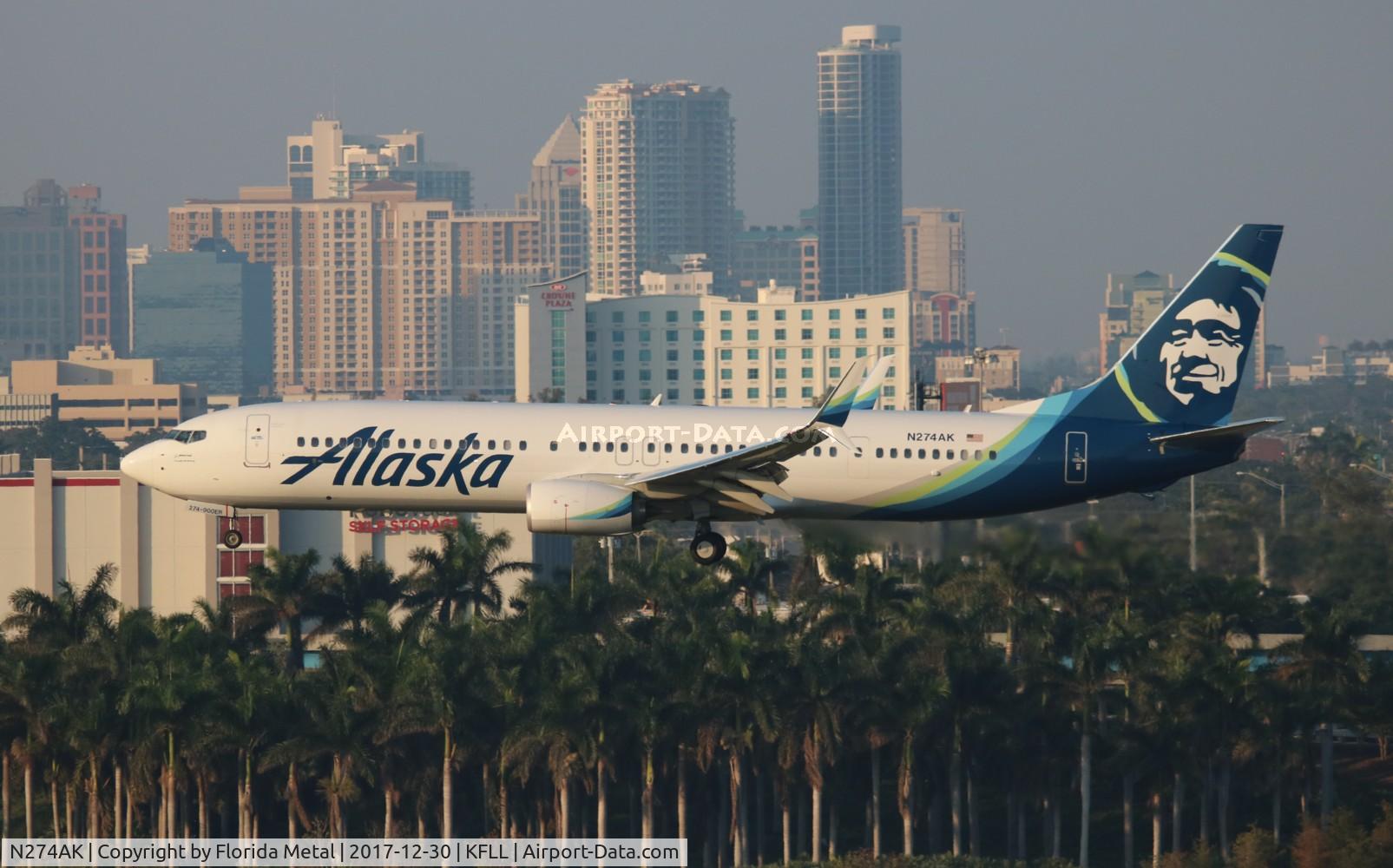N274AK, 2017 Boeing 737-990/ER C/N 61555, ASA 739 zx SEA-FLL