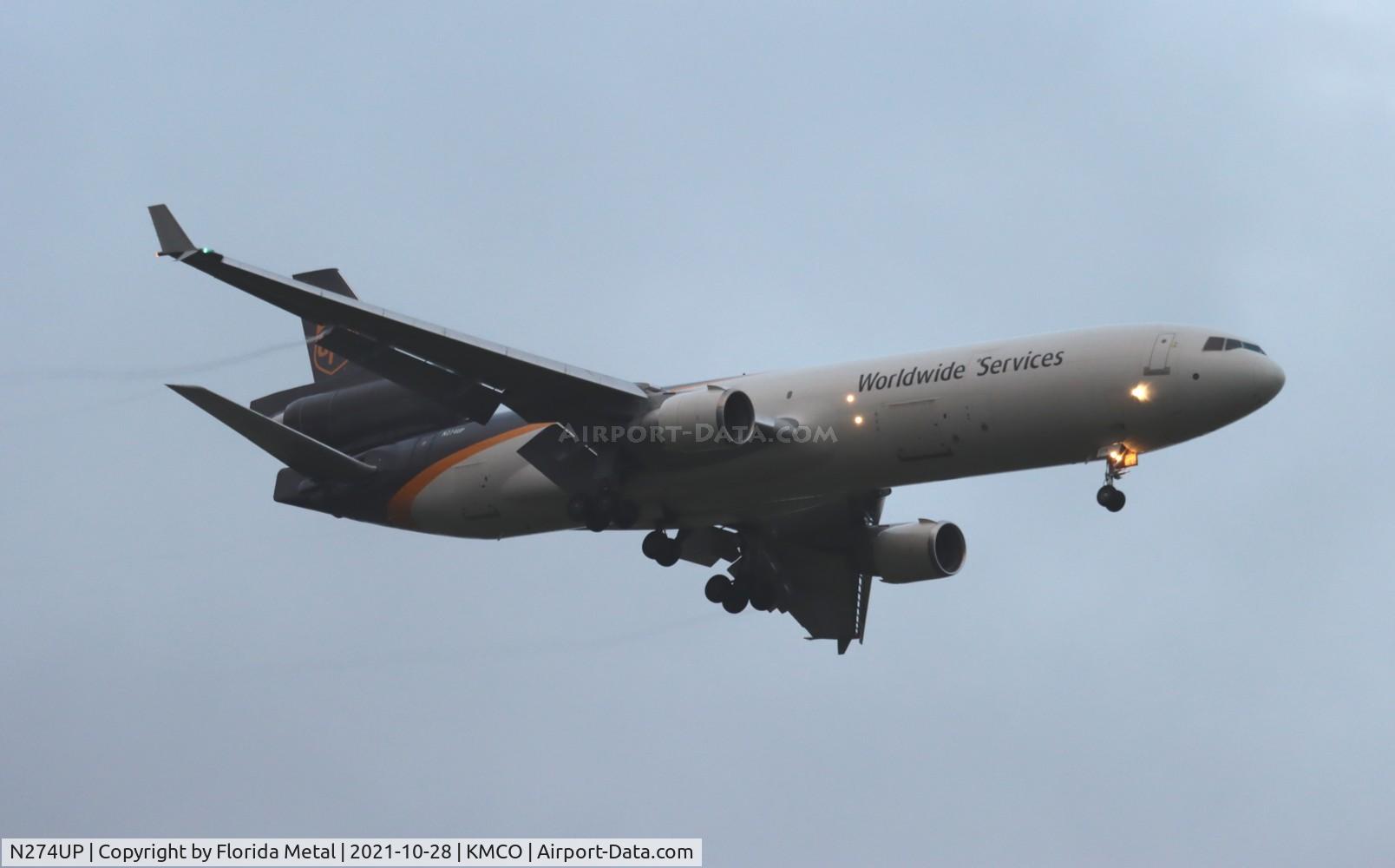 N274UP, 1994 McDonnell Douglas MD-11F C/N 48575, UPS MD-11F zx SDF-MCO