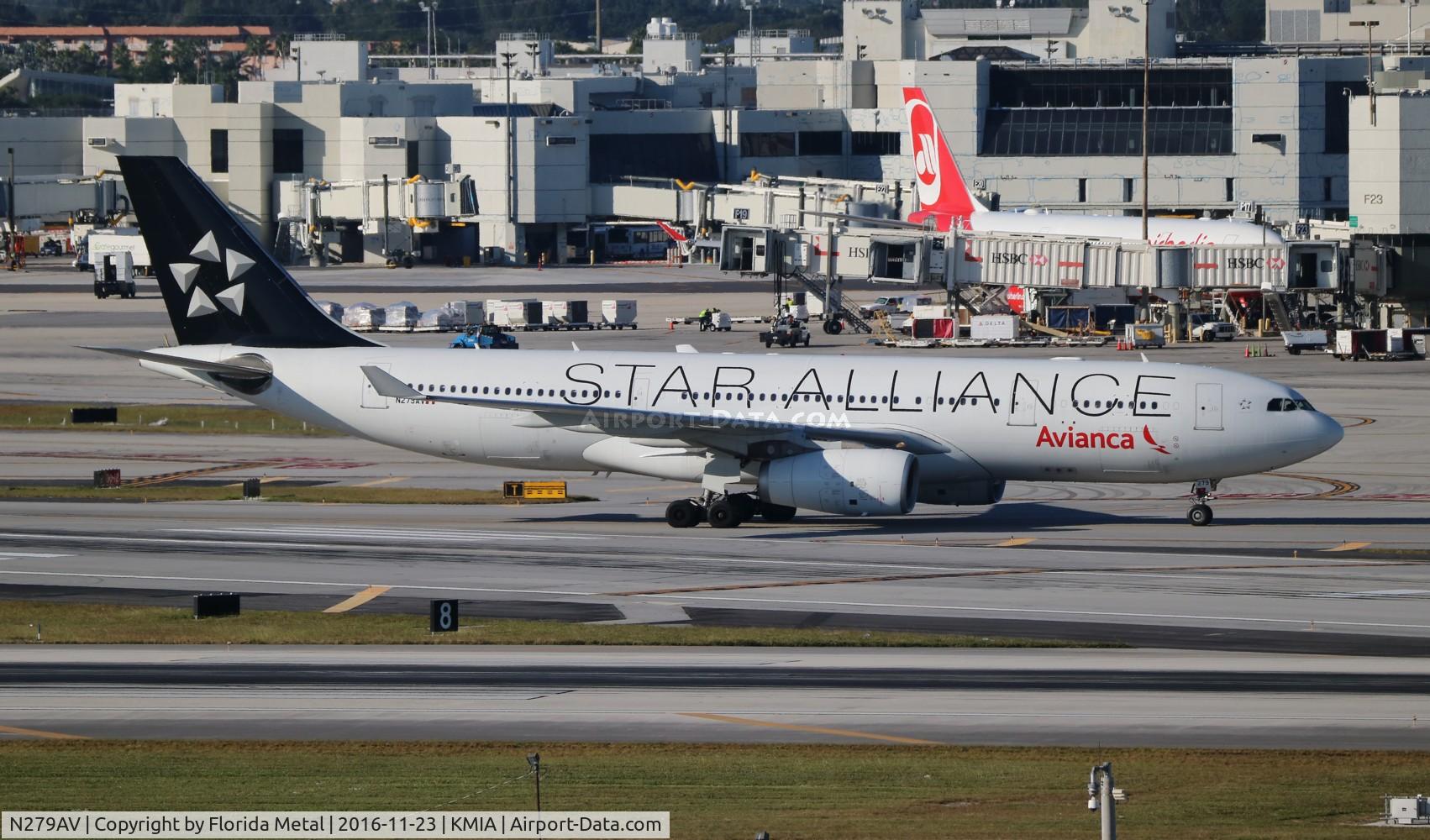 N279AV, 2011 Airbus A330-243 C/N 1279, AVA A332 zx BOG-MIA